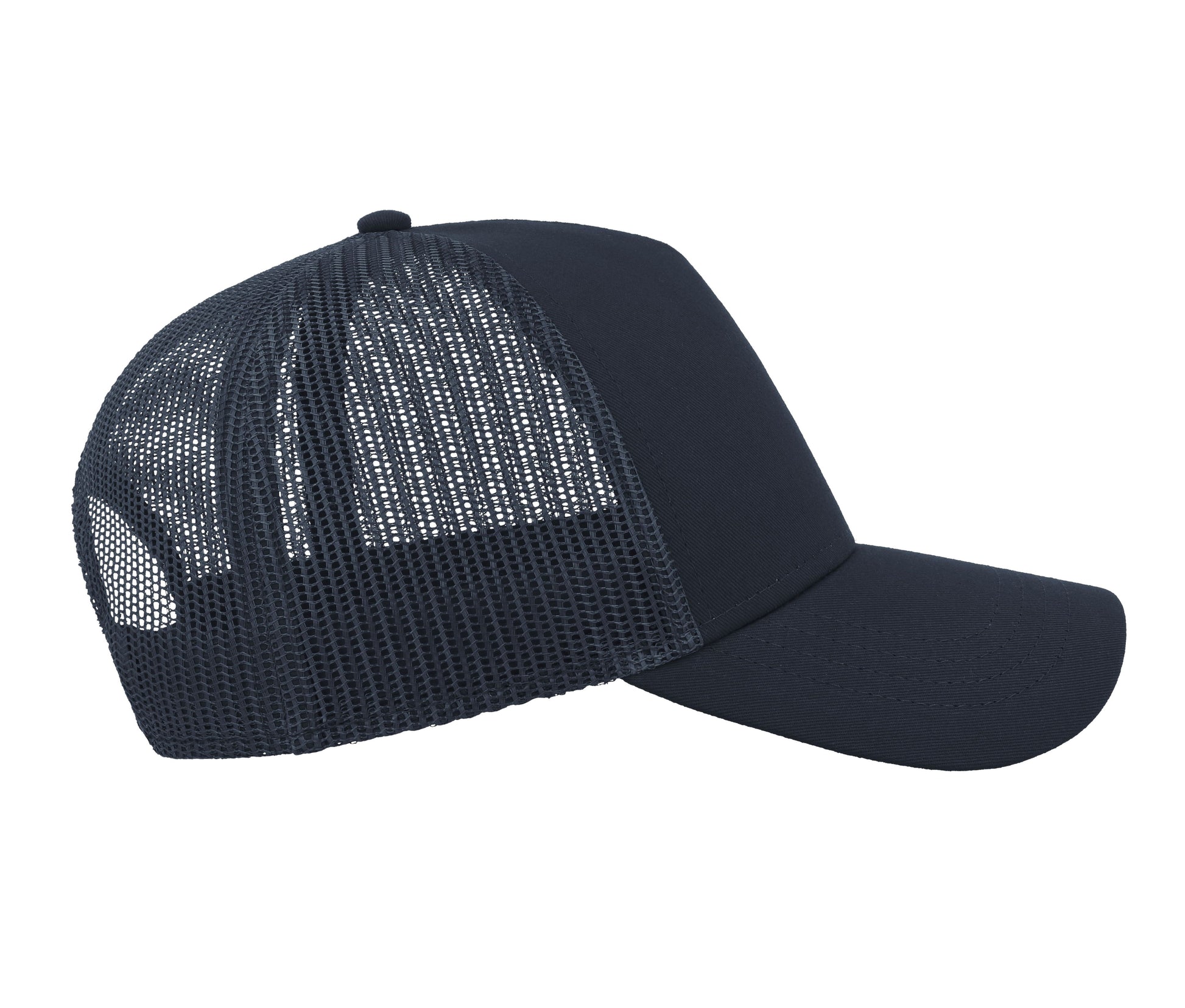 Casquette 5 Pans Style Trucker en Coton - Navy/navy