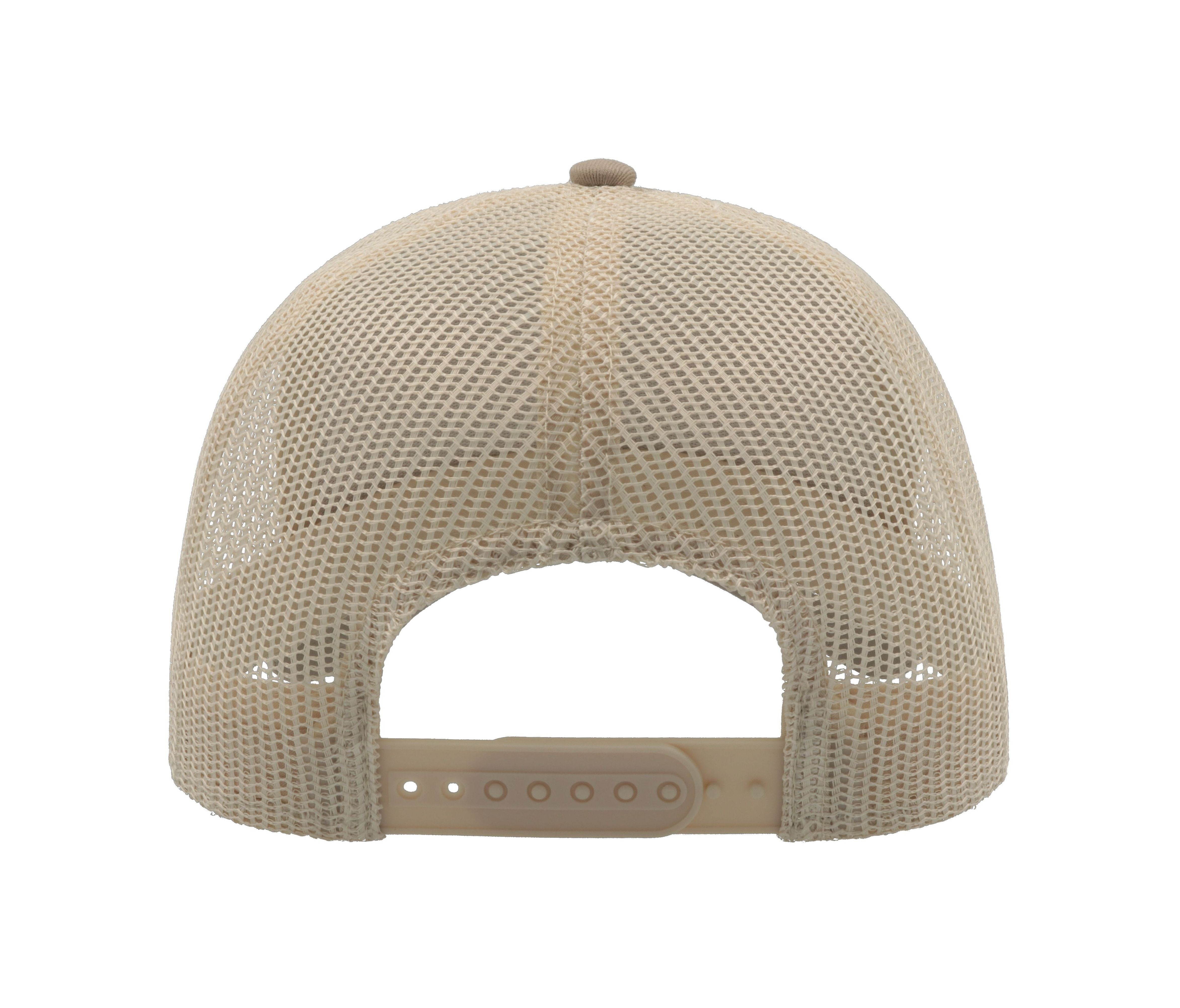 Casquette 5 Pans Style Trucker en Coton - Khaki/stone
