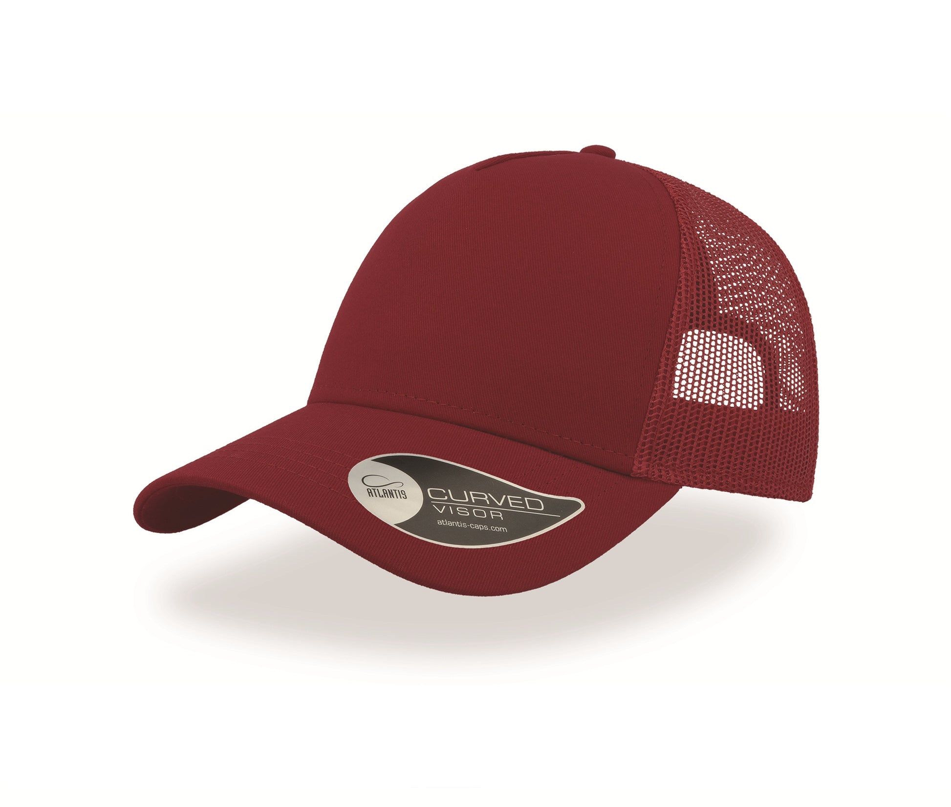 Casquette 5 Pans Style Trucker en Coton - Burgundy/burgundy