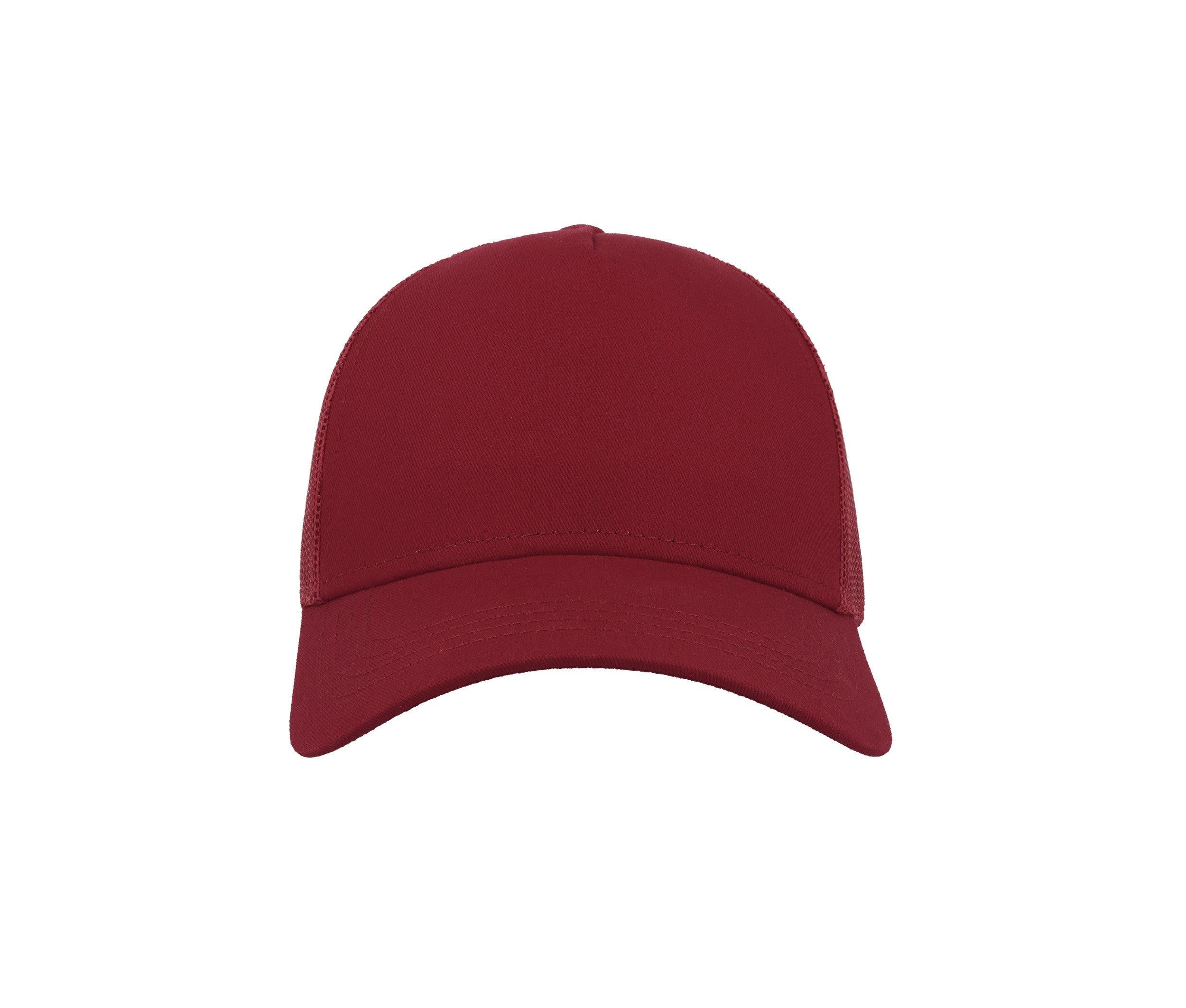 Casquette 5 Pans Style Trucker en Coton - Burgundy/burgundy