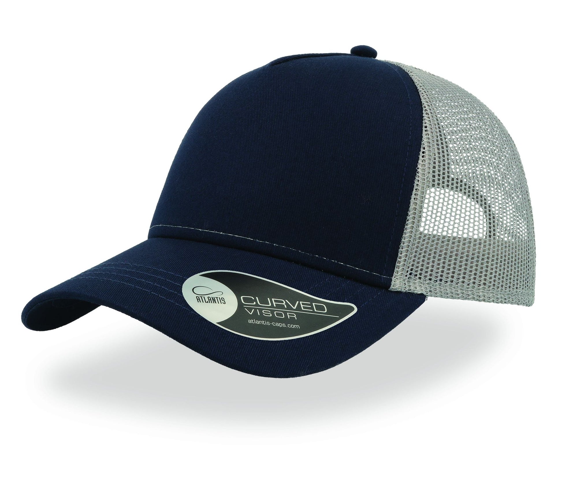 Casquette 5 Pans Style Trucker en Coton - Navy/grey