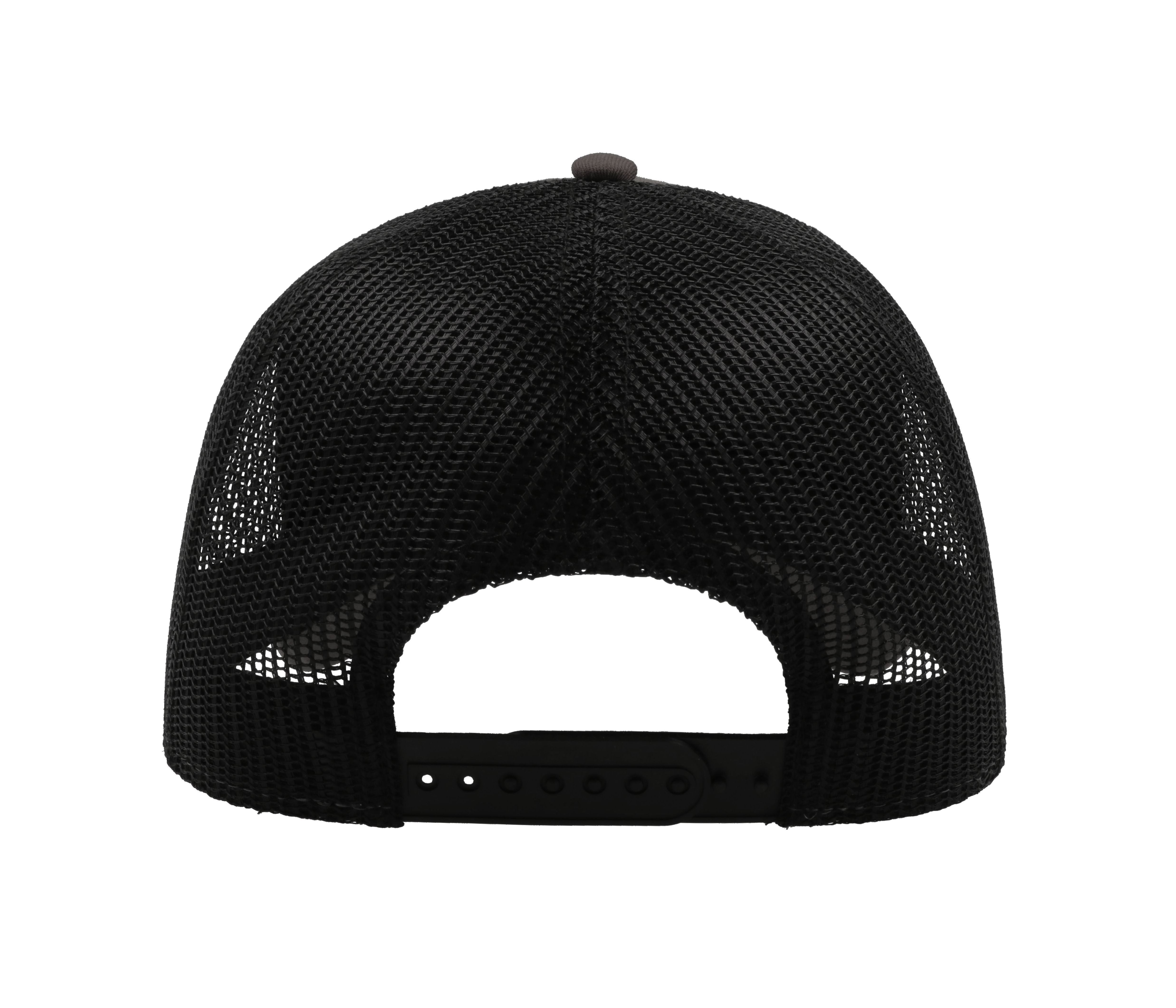 Casquette 5 Pans Style Trucker en Coton - Dark Grey/black