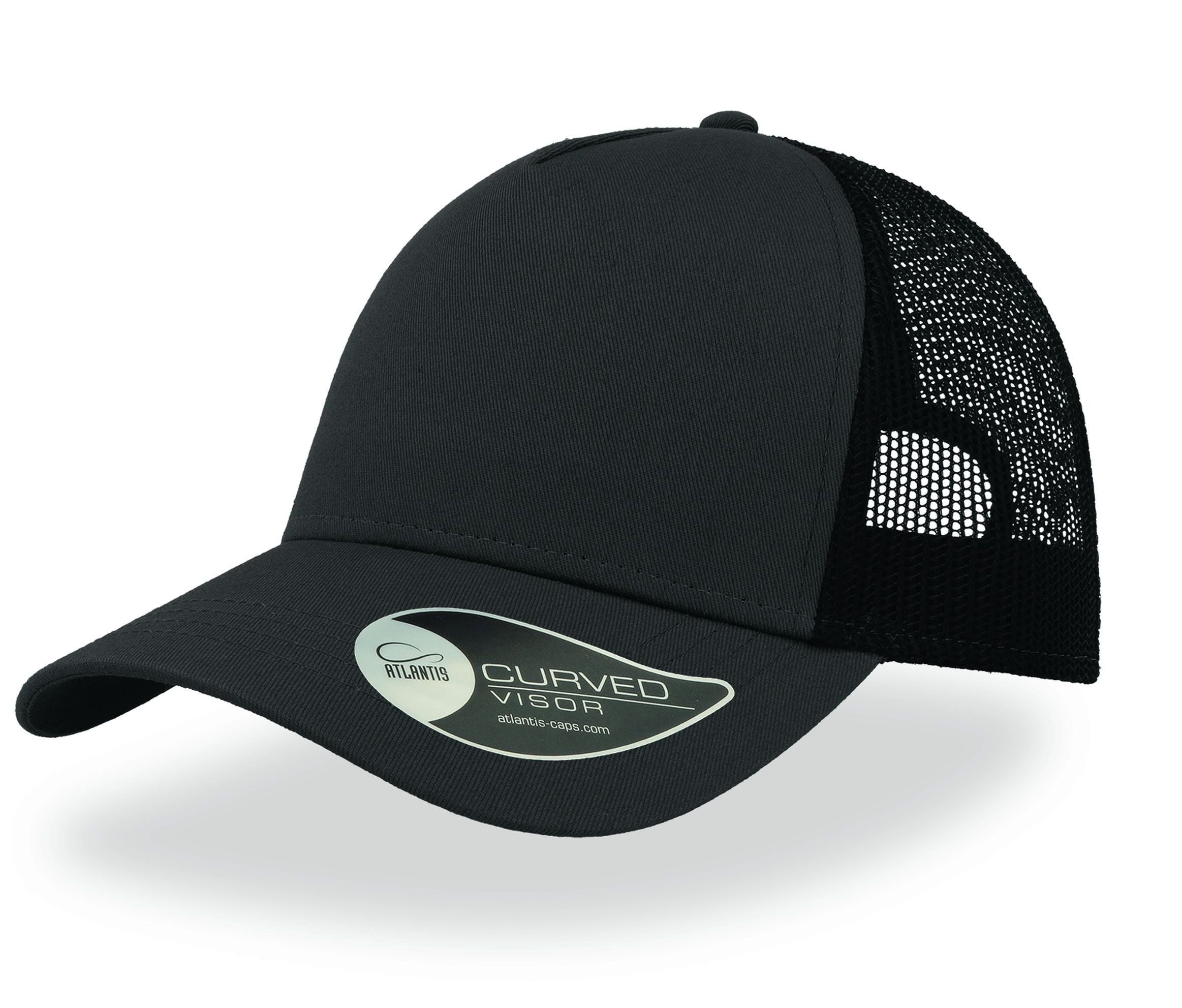 Casquette 5 Pans Style Trucker en Coton - Dark Grey/black