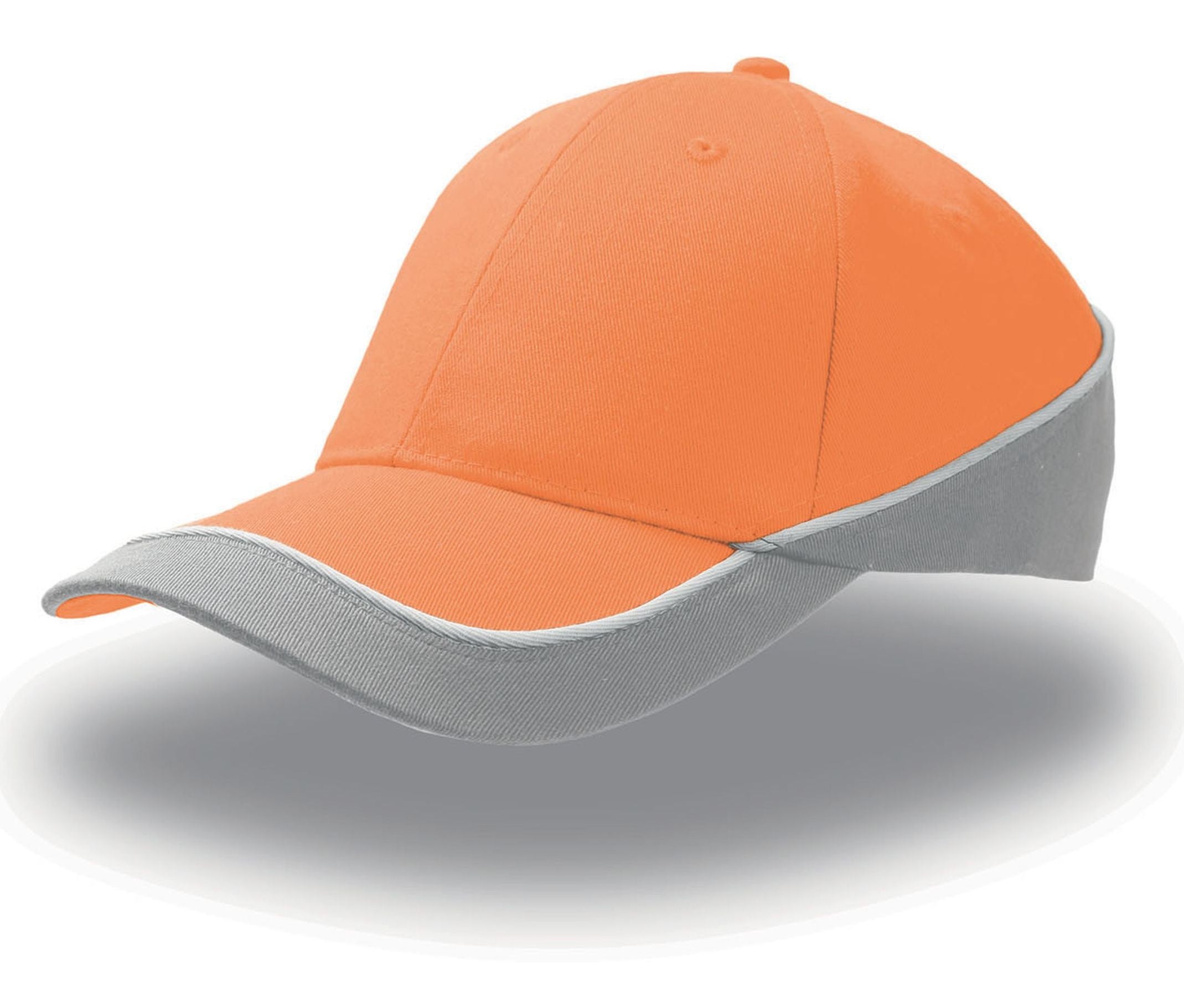 Casquette 6 Pans Contrastée - Orange / Grey