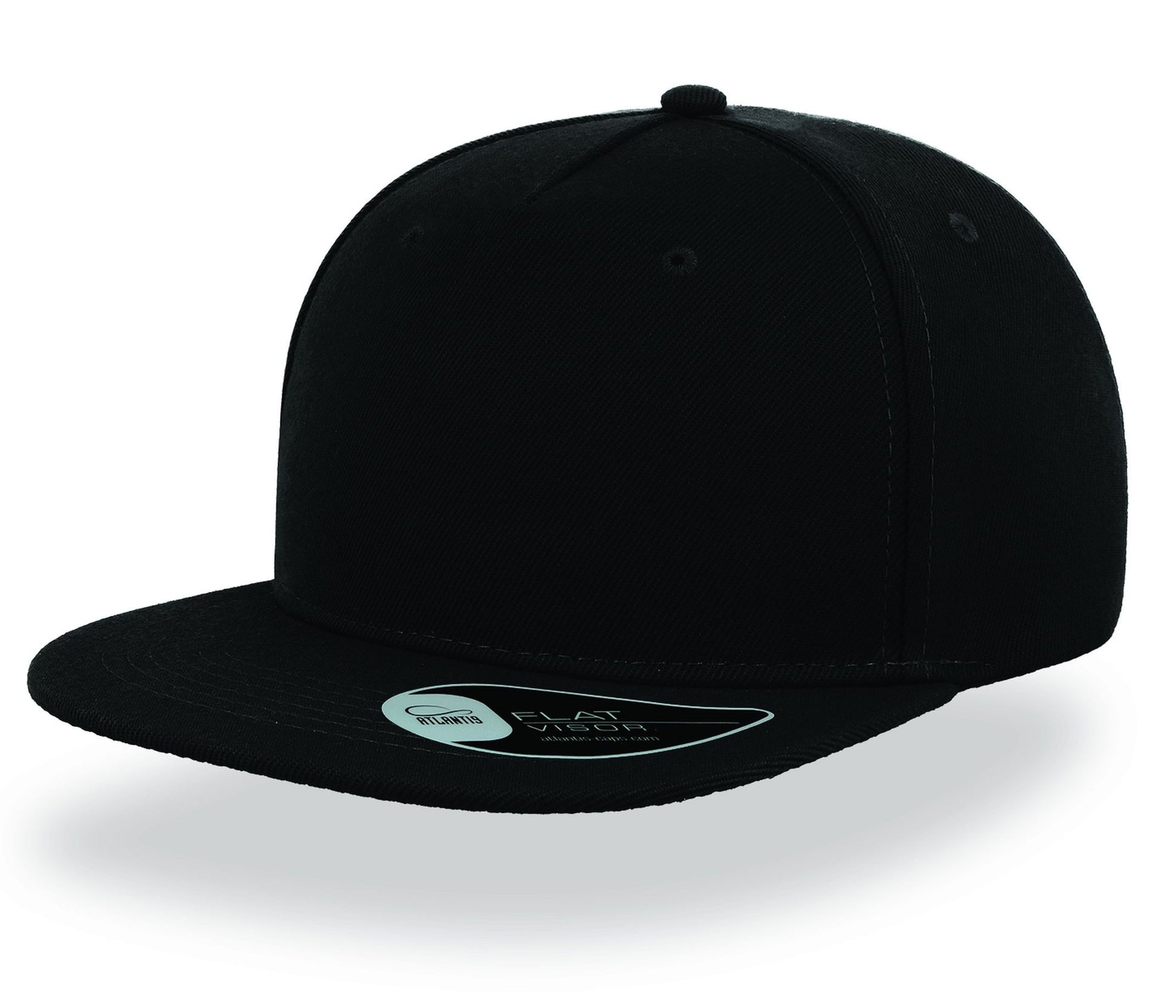 Casquette Visière Plate 5 Pans - Black