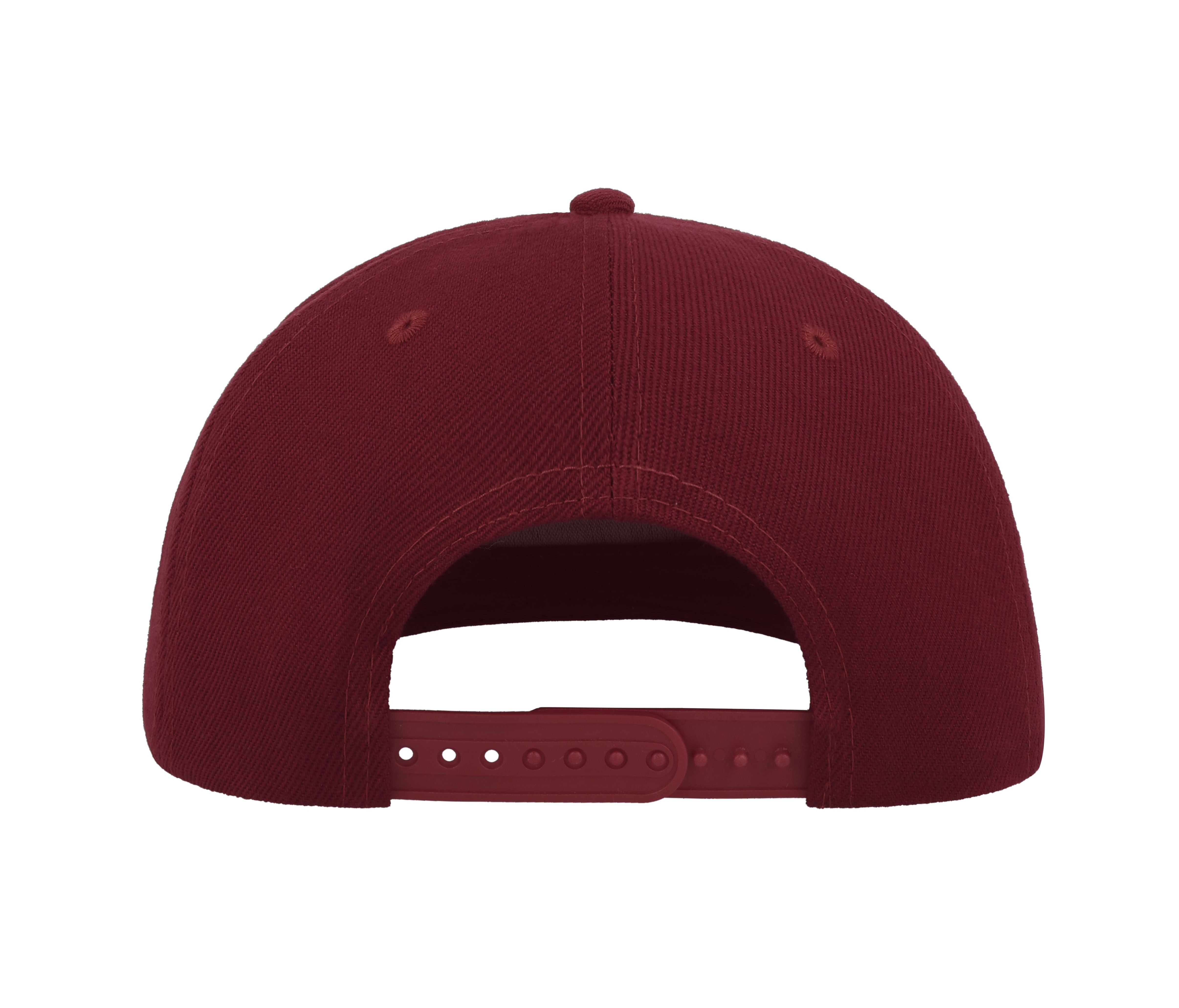 Casquette Visière Plate 5 Pans - Burgundy