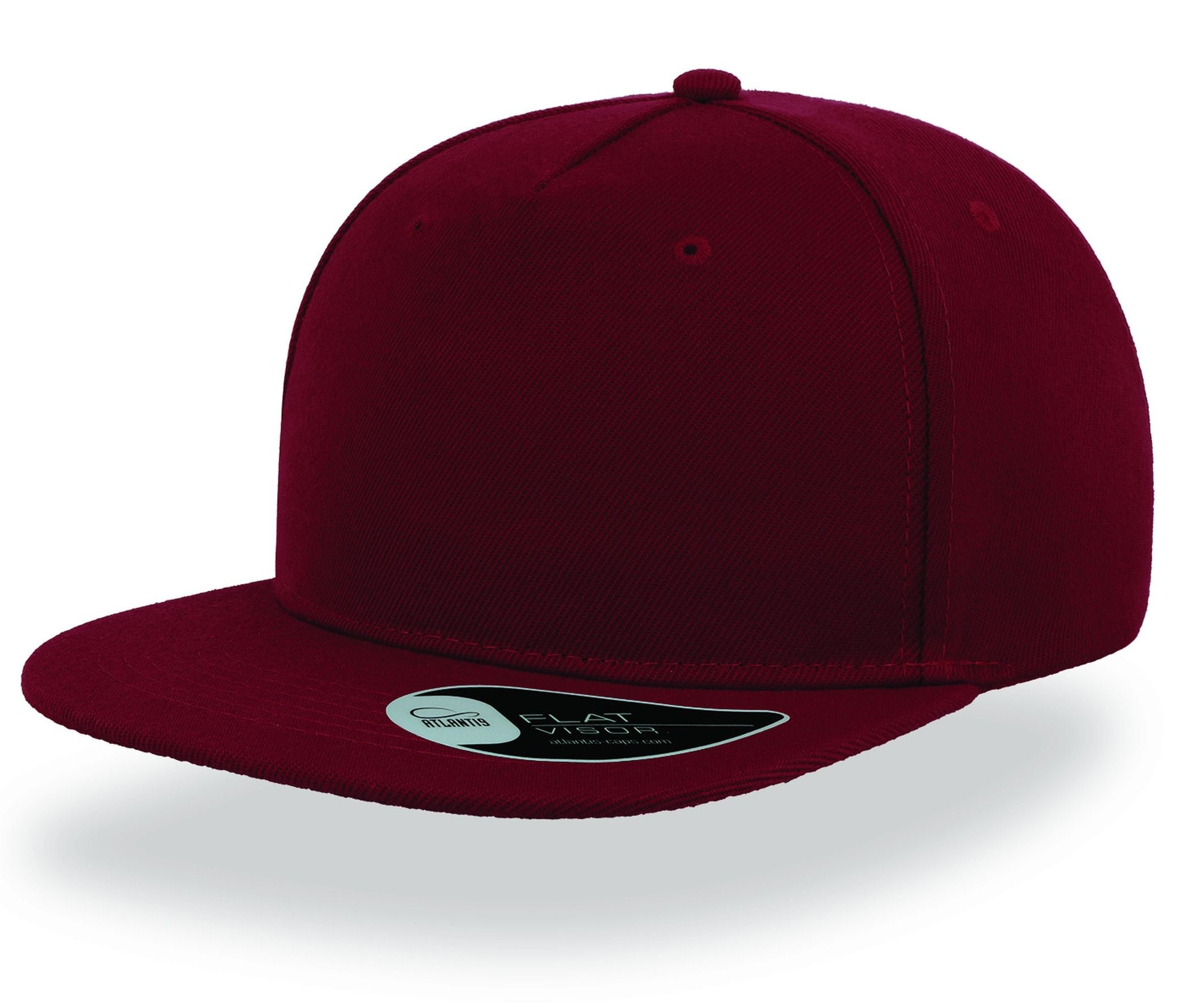 Casquette Visière Plate 5 Pans - Burgundy
