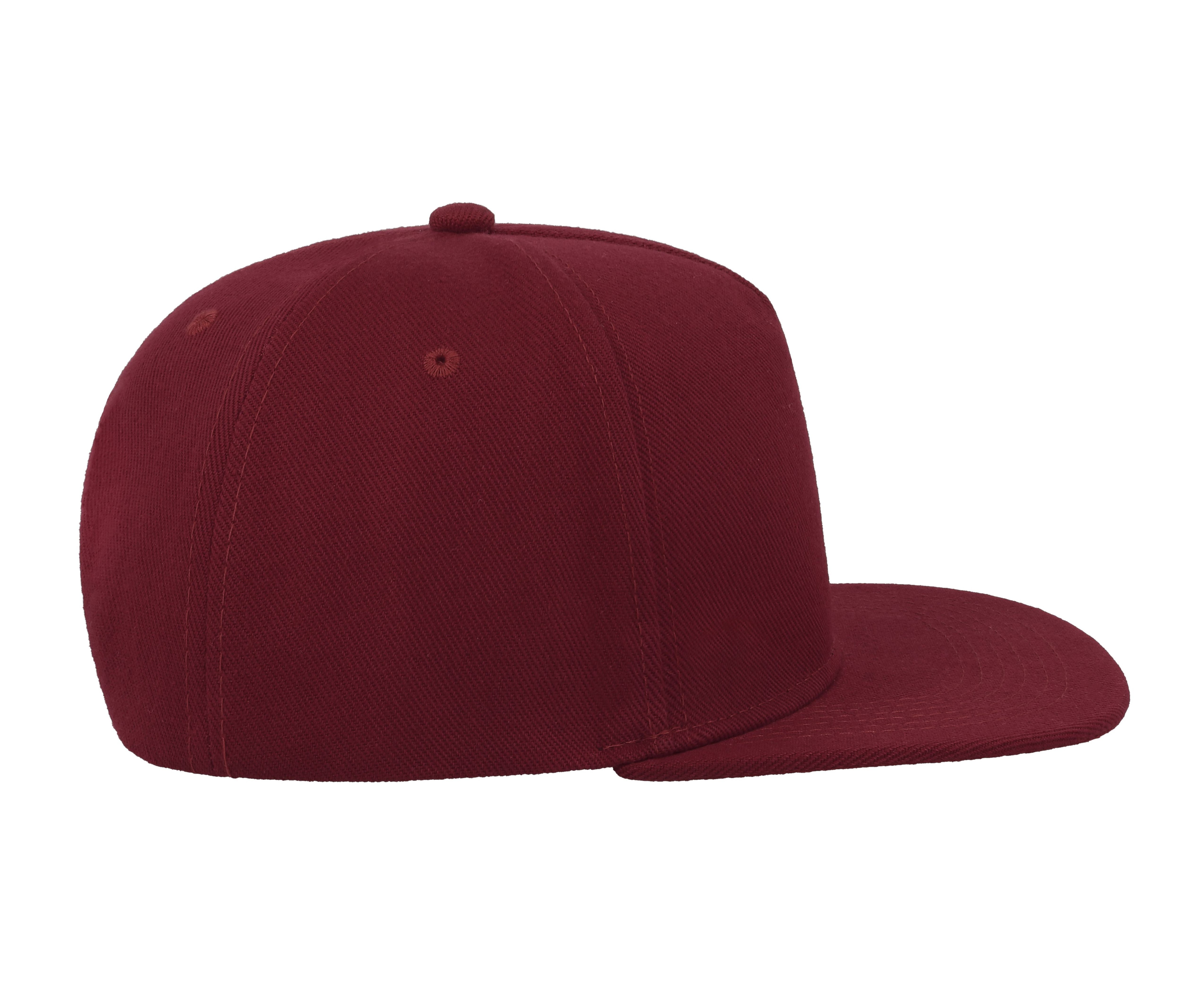 Casquette Visière Plate 5 Pans - Burgundy