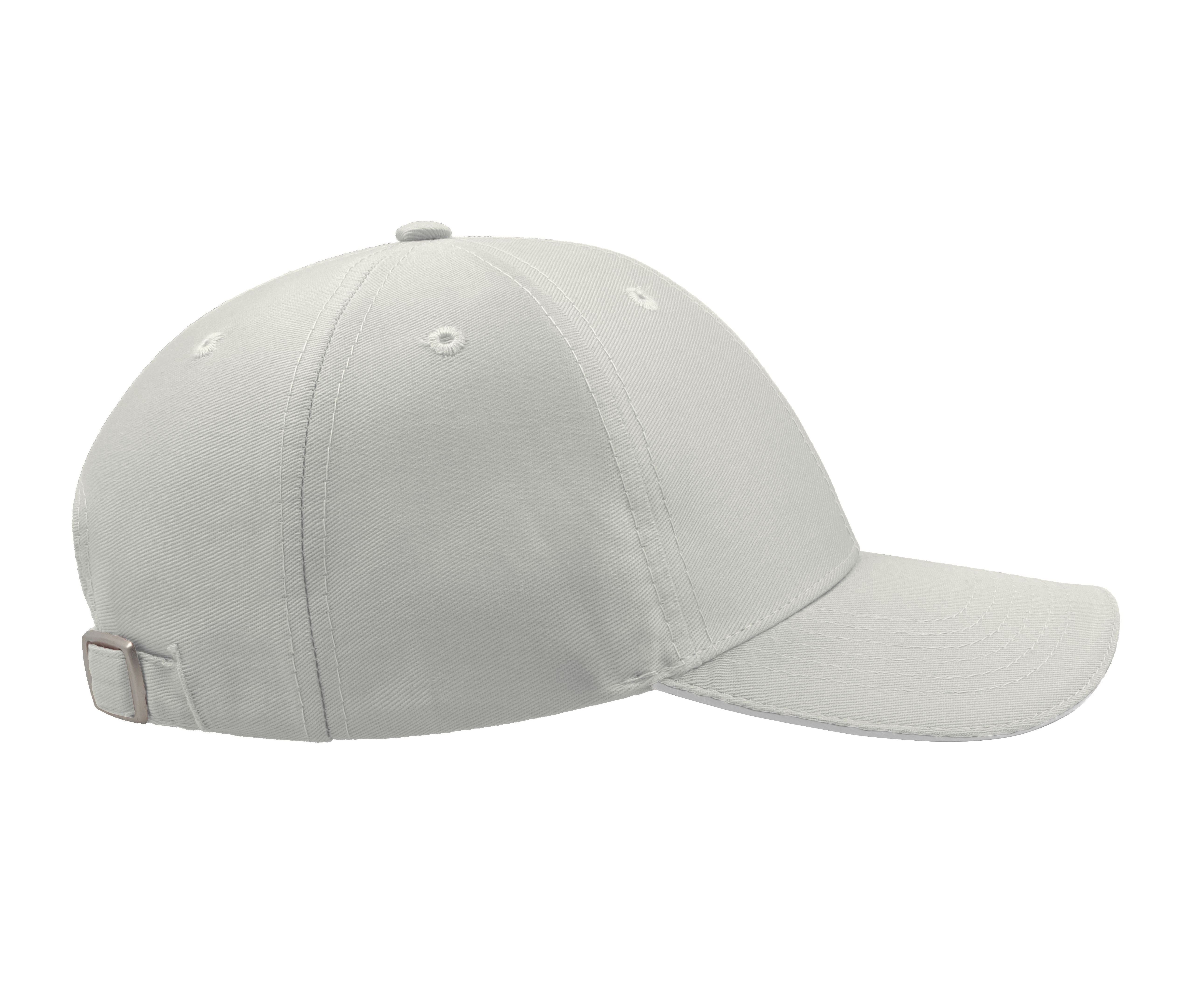 Casquette 6 Pans Visière Sandwich - White/white