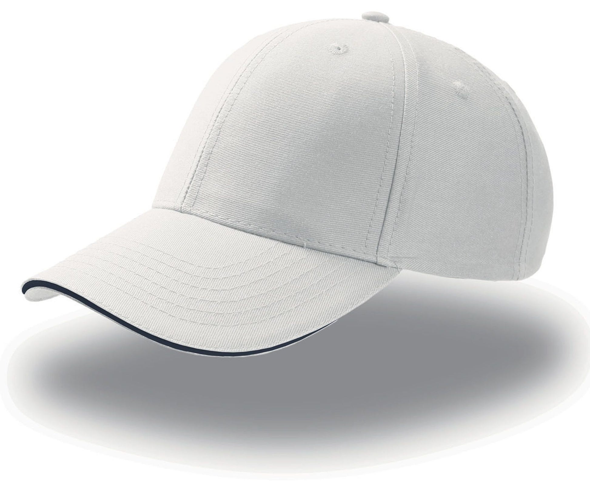 Casquette 6 Pans Visière Sandwich - White/navy