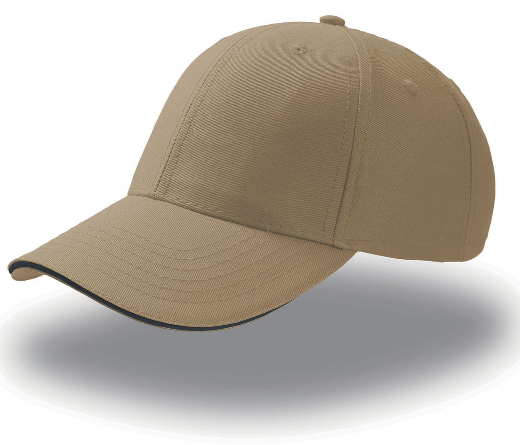 Casquette 6 Pans Visière Sandwich - Khaki/navy