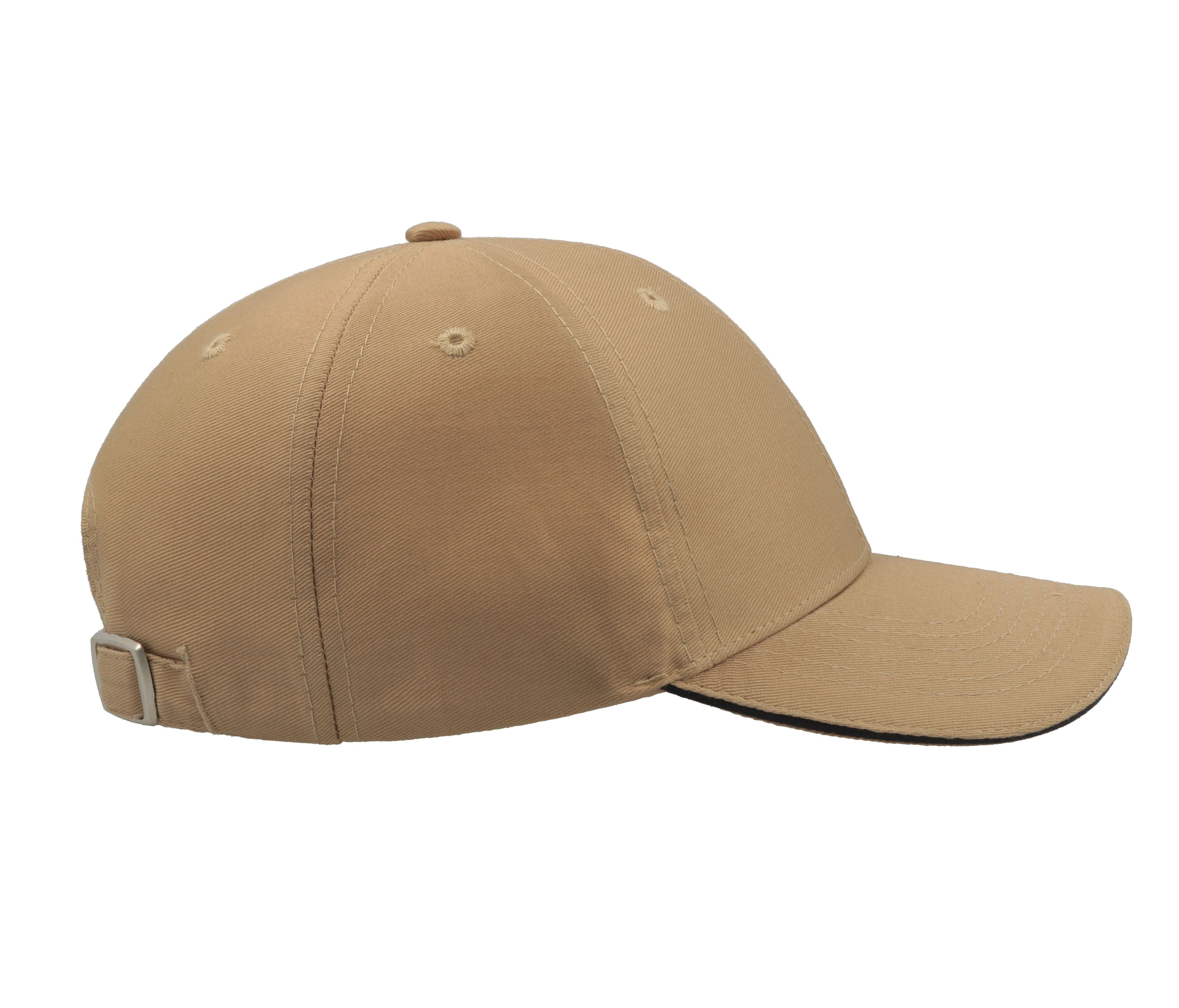 Casquette 6 Pans Visière Sandwich - Khaki/navy