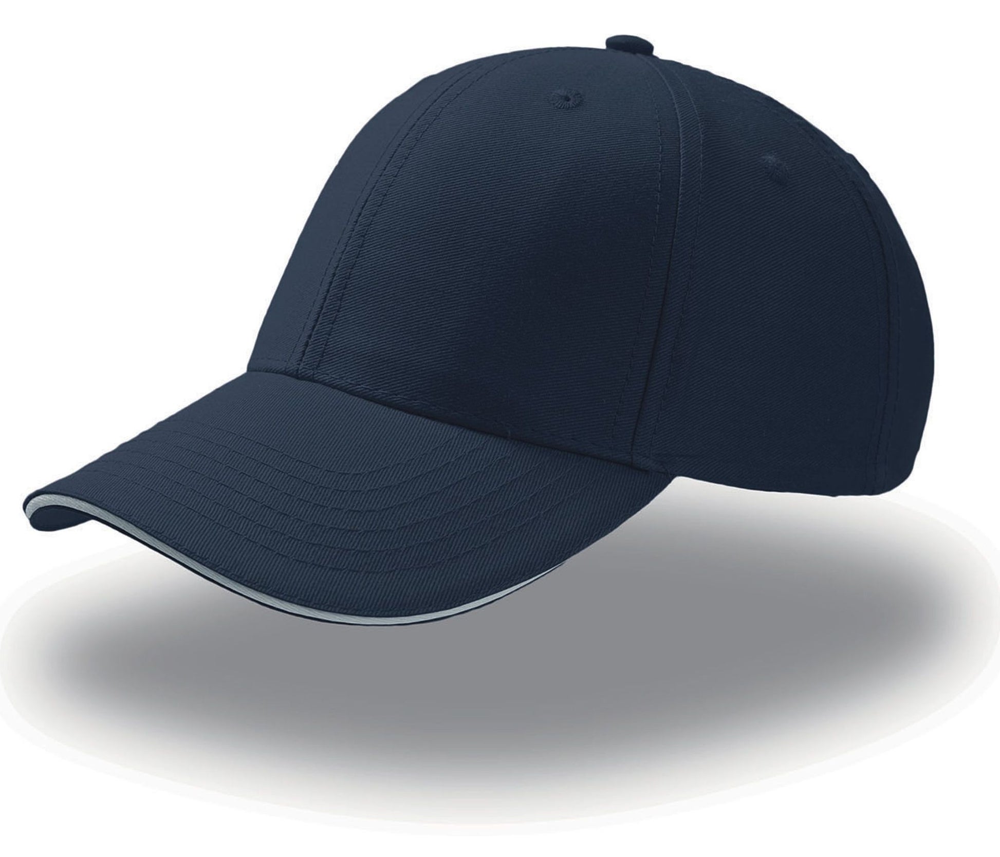 Casquette 6 Pans Visière Sandwich - Navy/white
