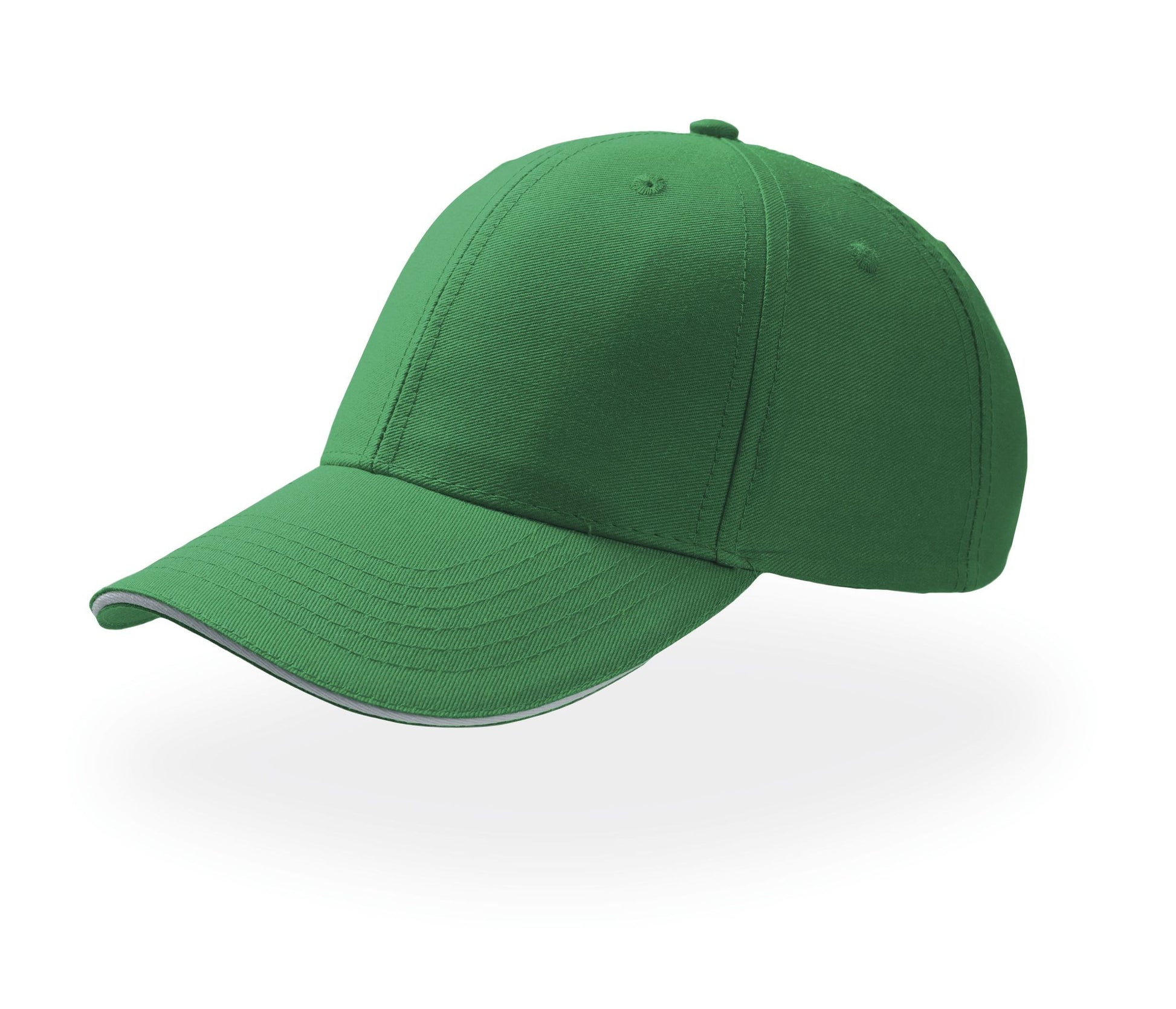 Casquette 6 Pans Visière Sandwich - Green/white