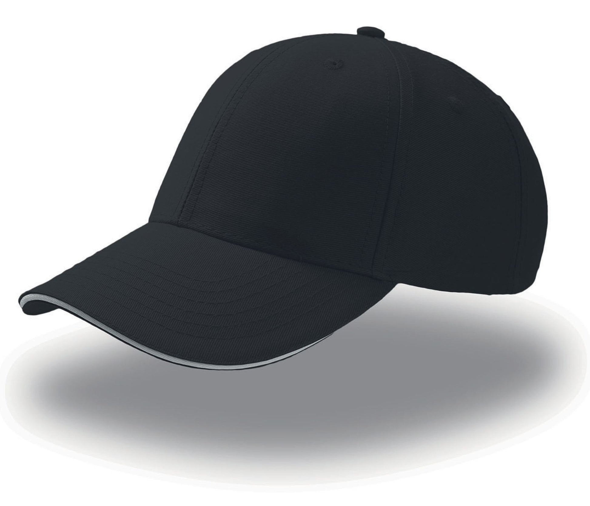 Casquette 6 Pans Visière Sandwich - Black/white