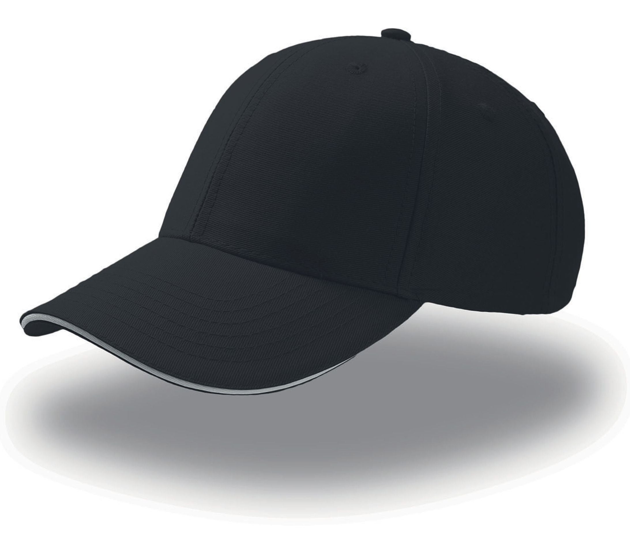Casquette 6 Pans Visière Sandwich - Black/white