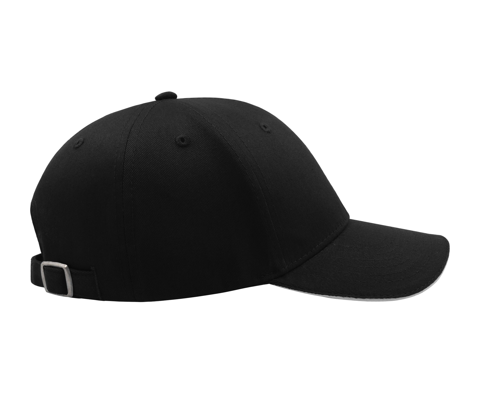 Casquette 6 Pans Visière Sandwich - Black/white