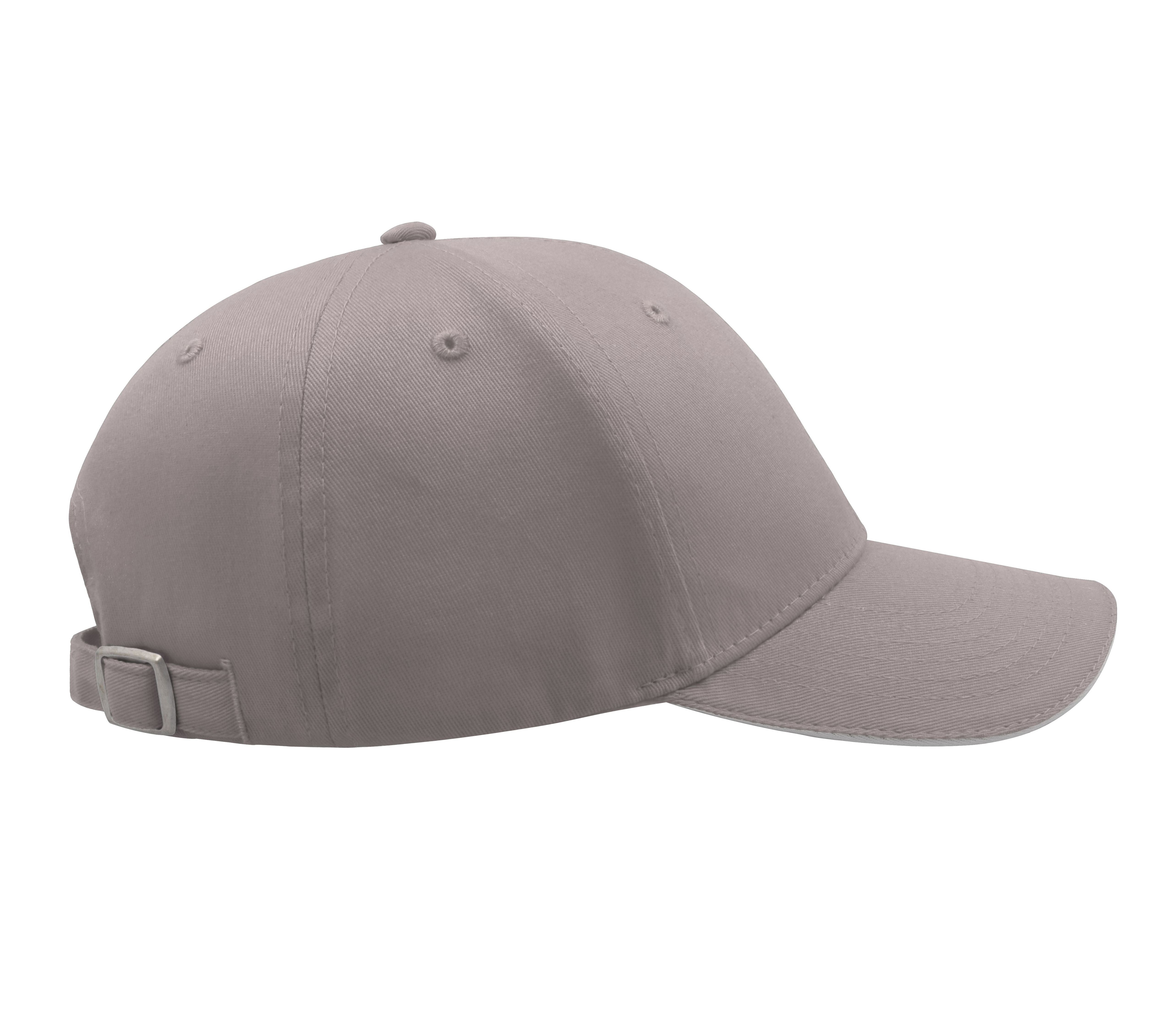 Casquette 6 Pans Visière Sandwich - Light Grey/white