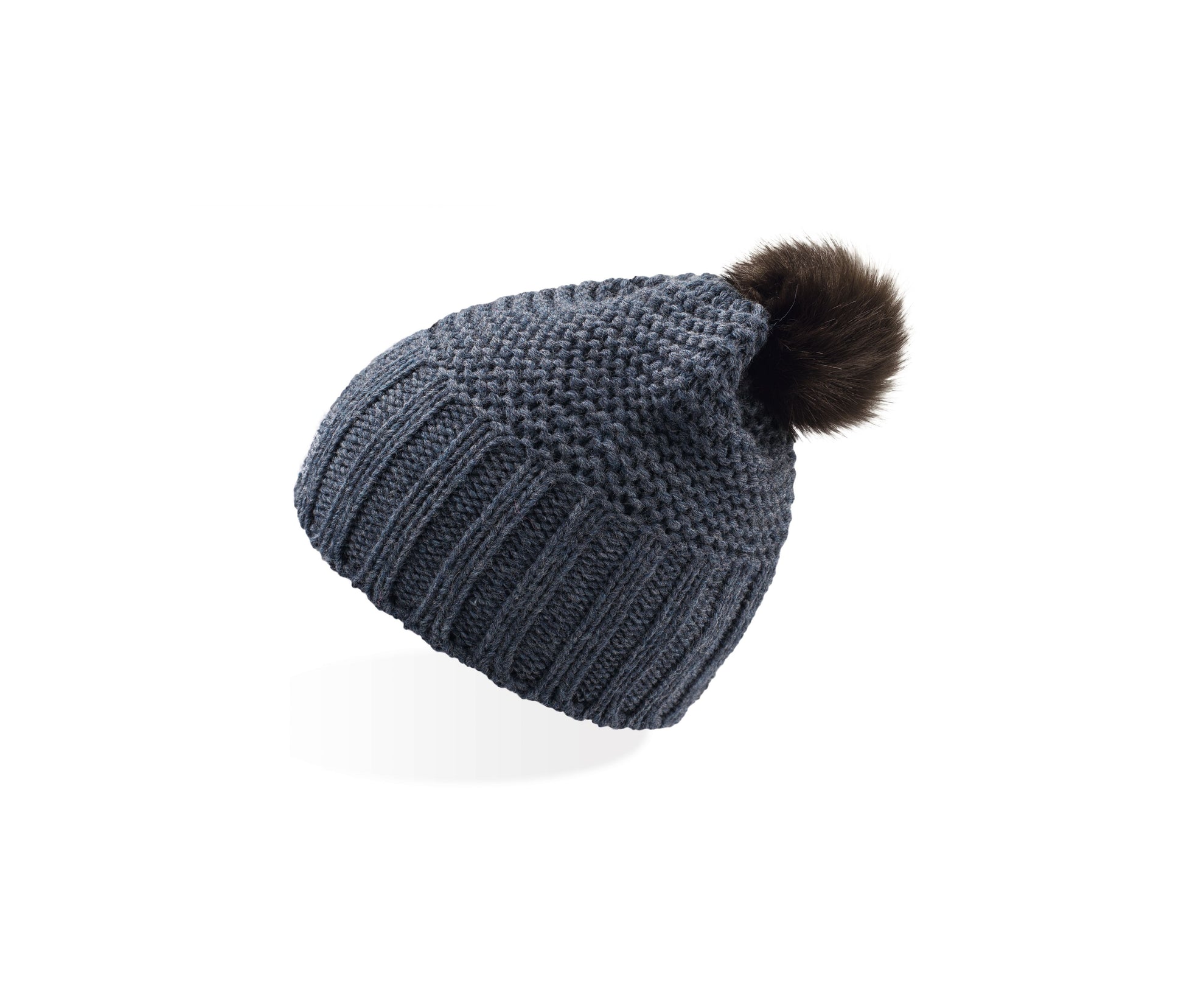 Bonnet Pompon Monte Bianco - Avio/brown