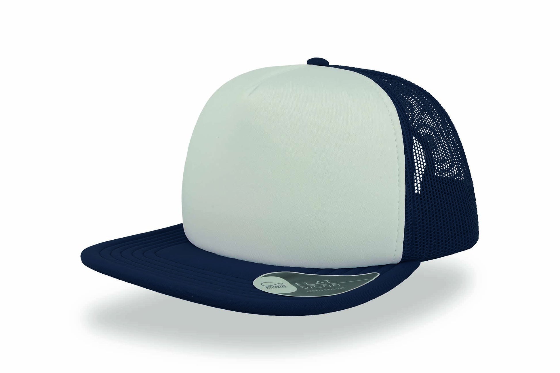Casquette Américaine Visière Plate - White/navy