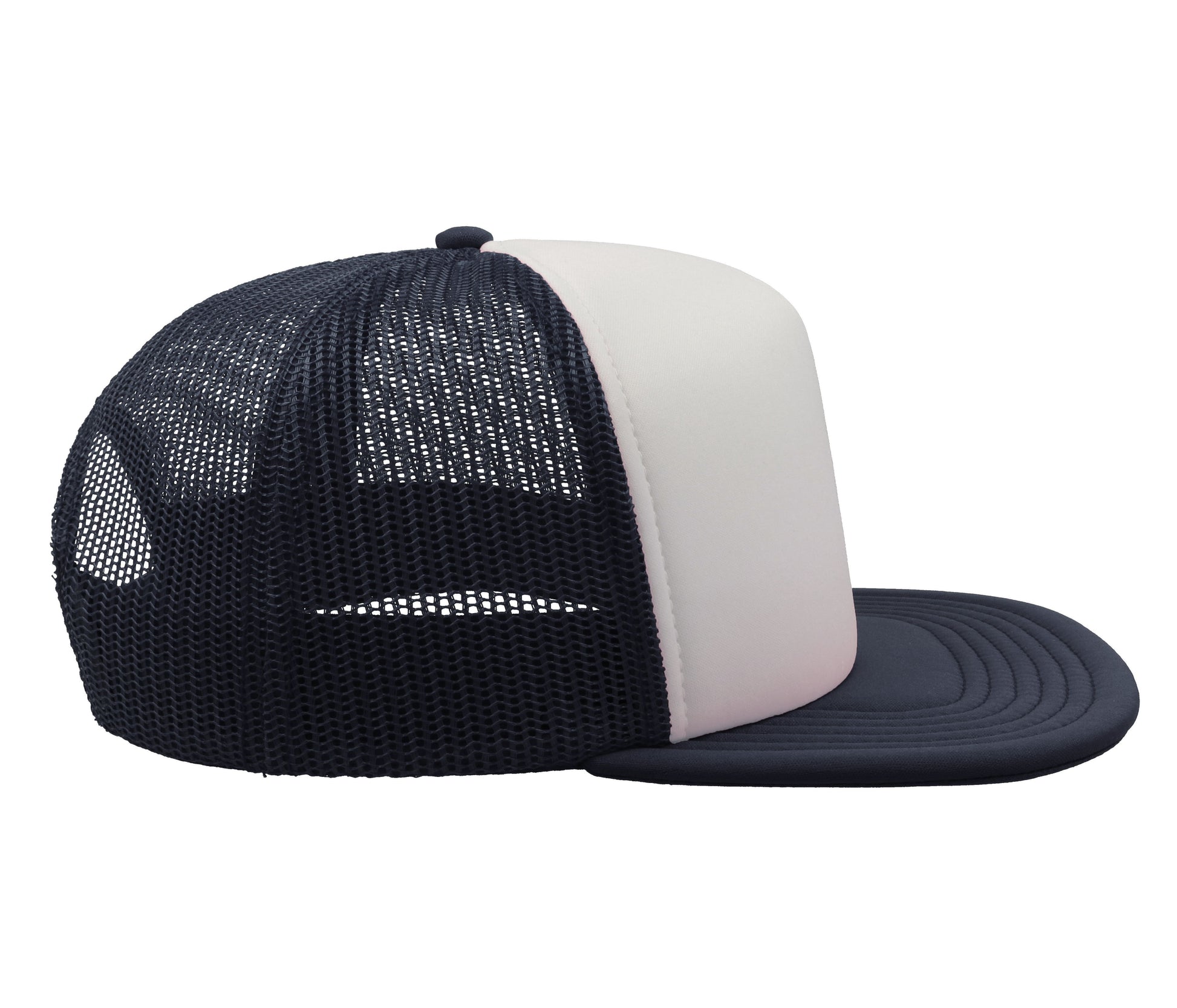 Casquette Américaine Visière Plate - White/navy