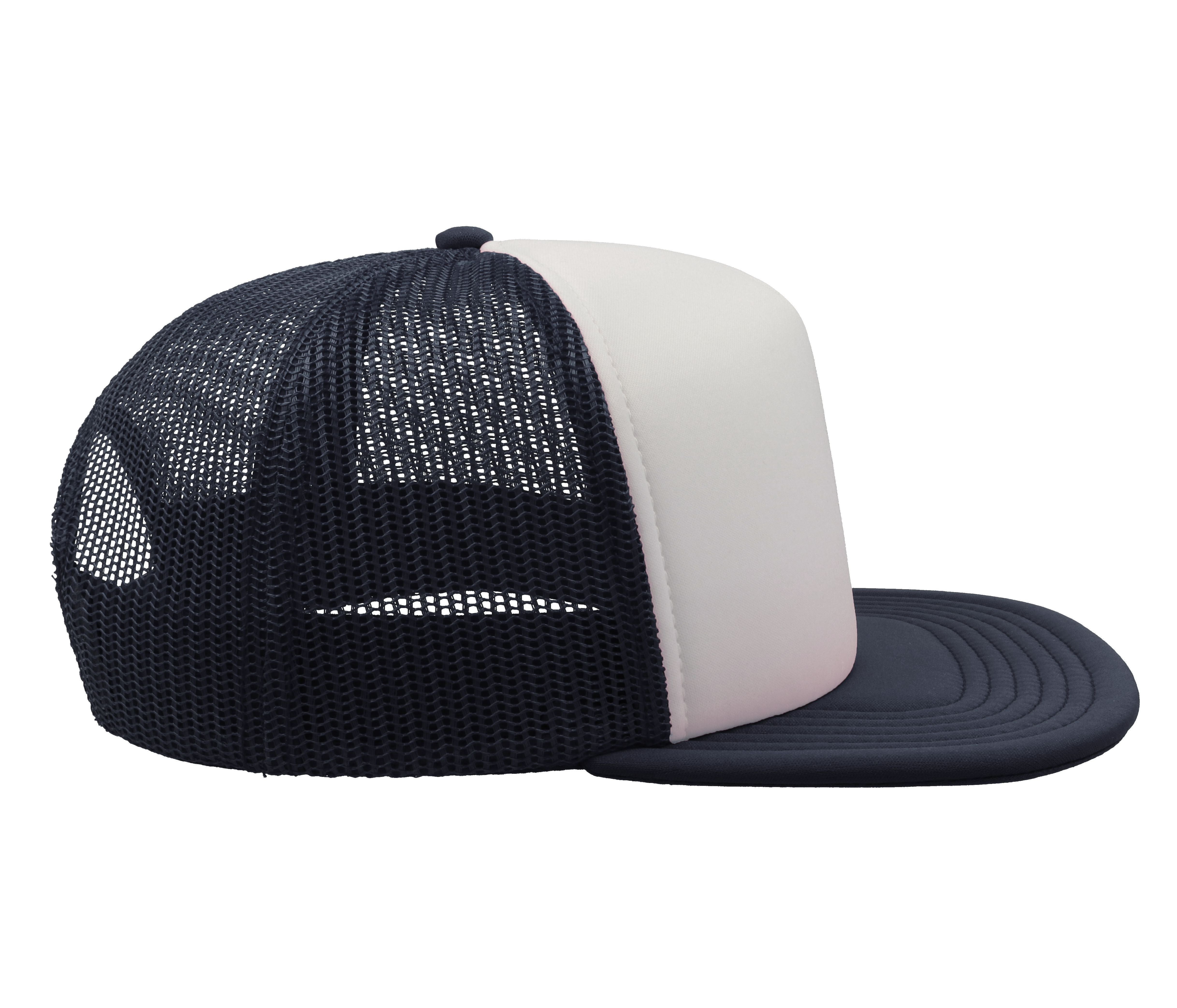 Casquette Américaine Visière Plate - White/navy