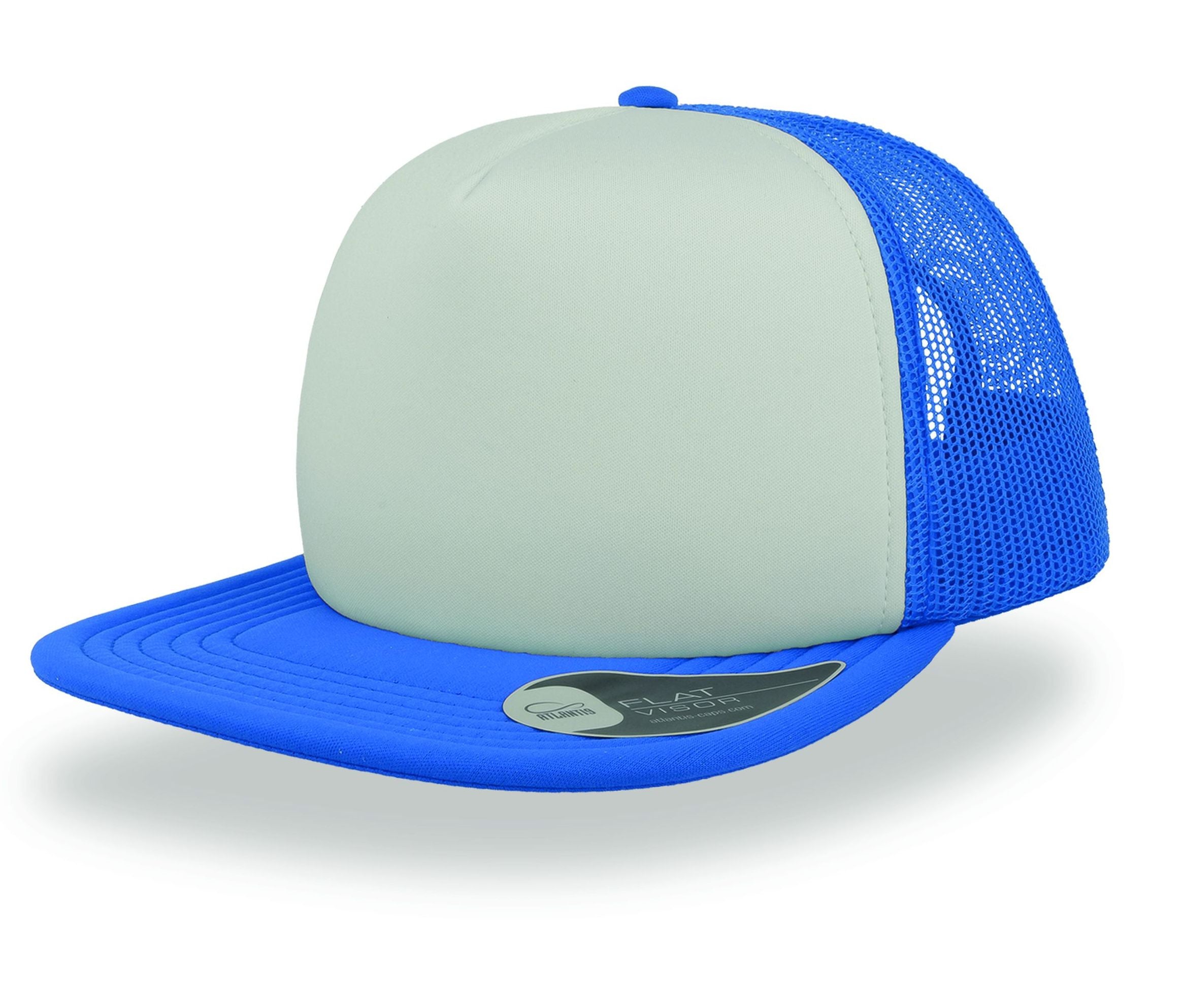 Casquette Américaine Visière Plate - White/royal