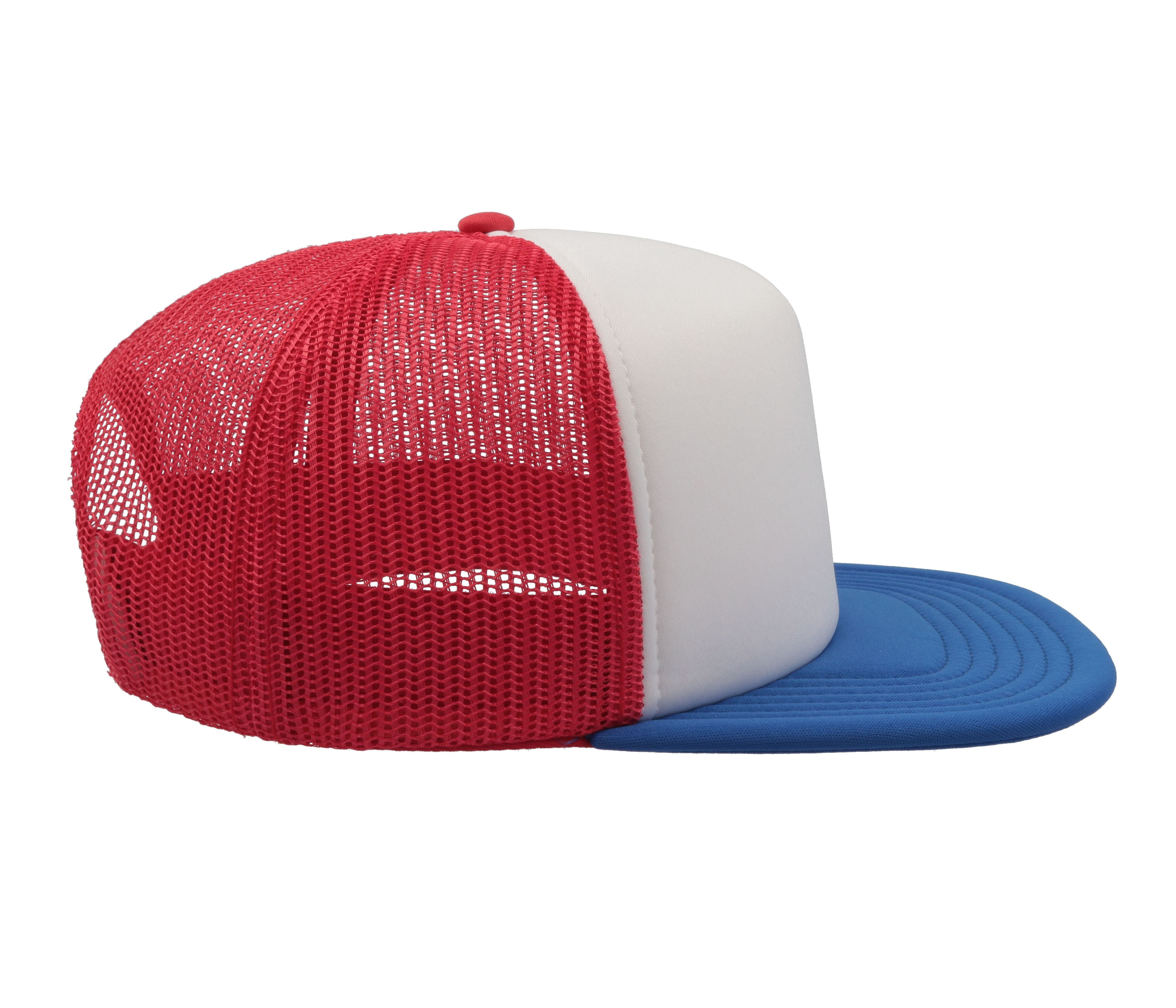Casquette Américaine Visière Plate - White/red/royal