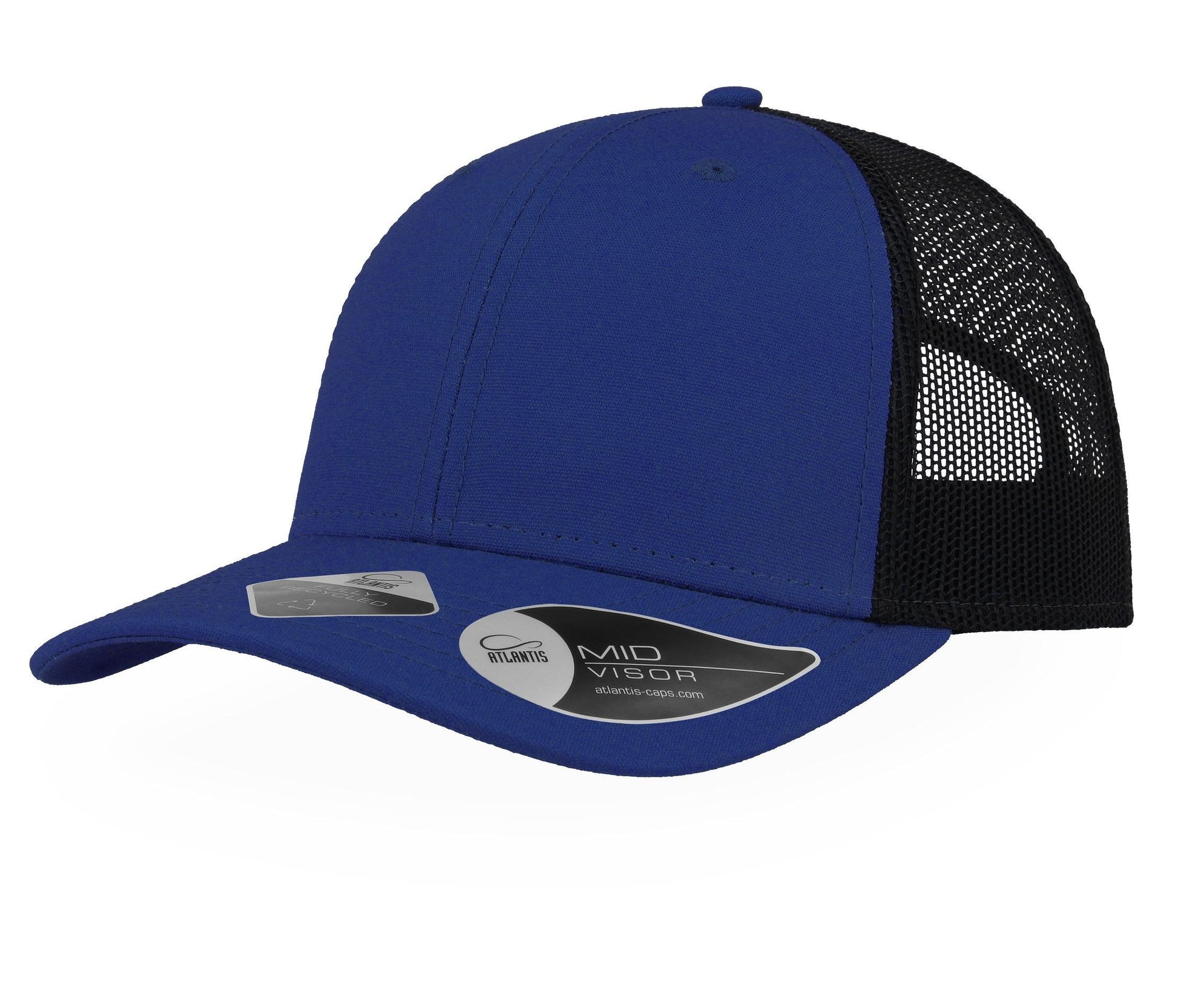 Casquette en Coton et Polyester Recyclé - Royal/black