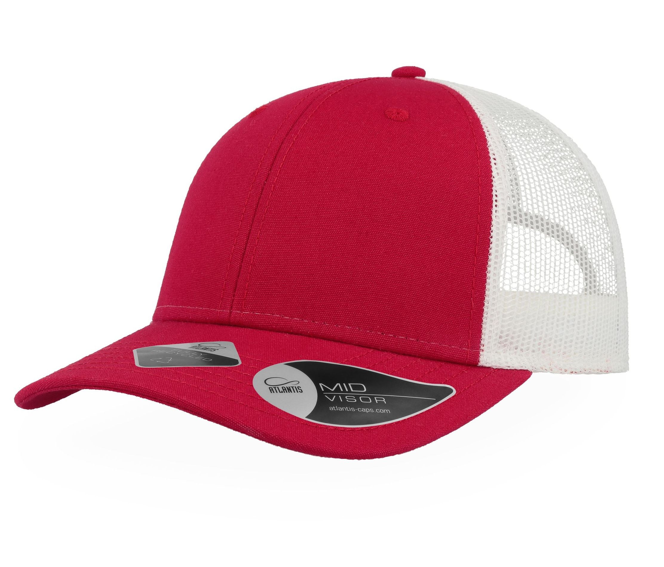 Casquette en Coton et Polyester Recyclé - Red/white