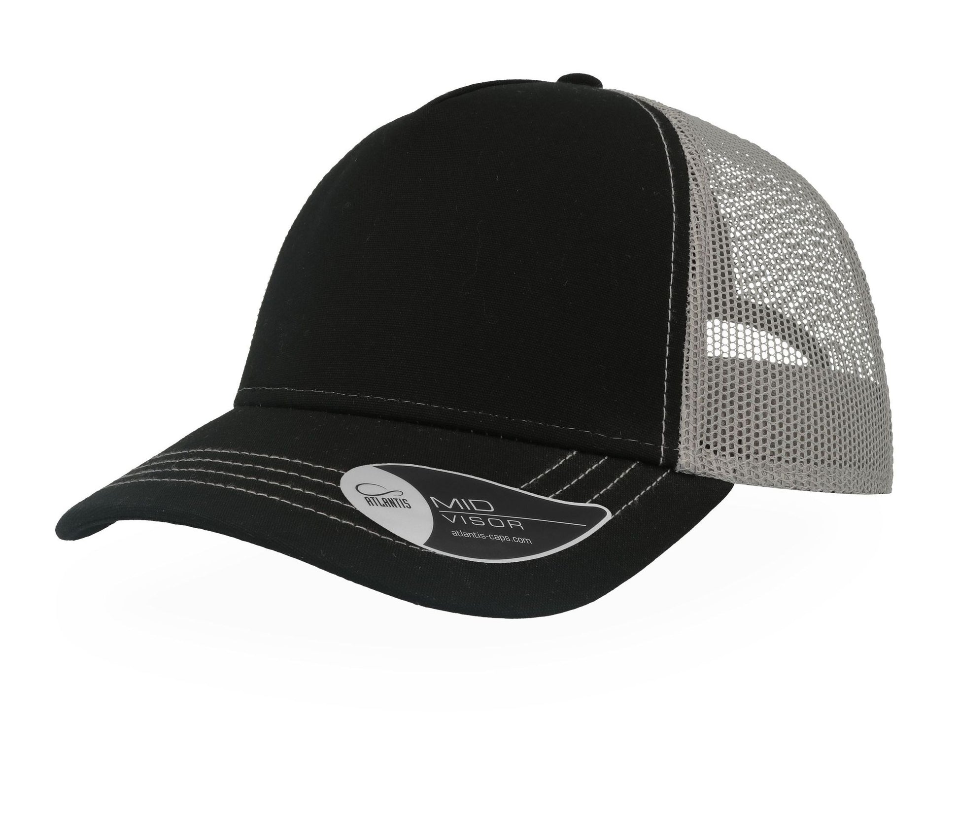 Casquette Rapper en Coton Canvas - Black/grey