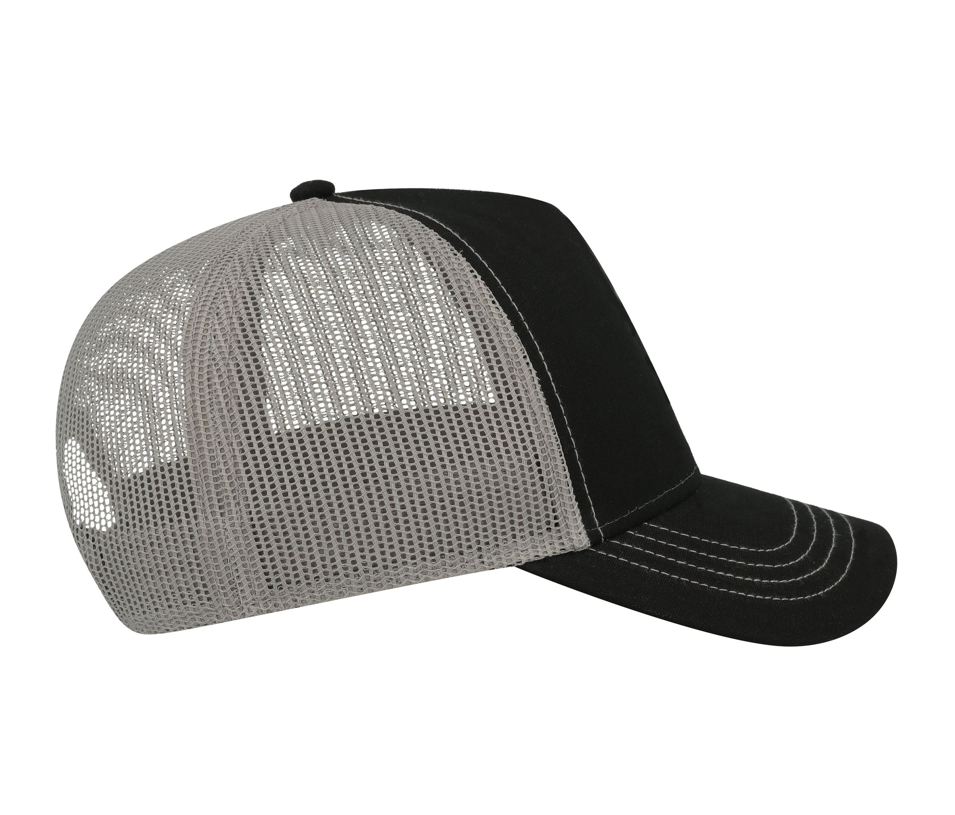 Casquette Rapper en Coton Canvas - Black/grey