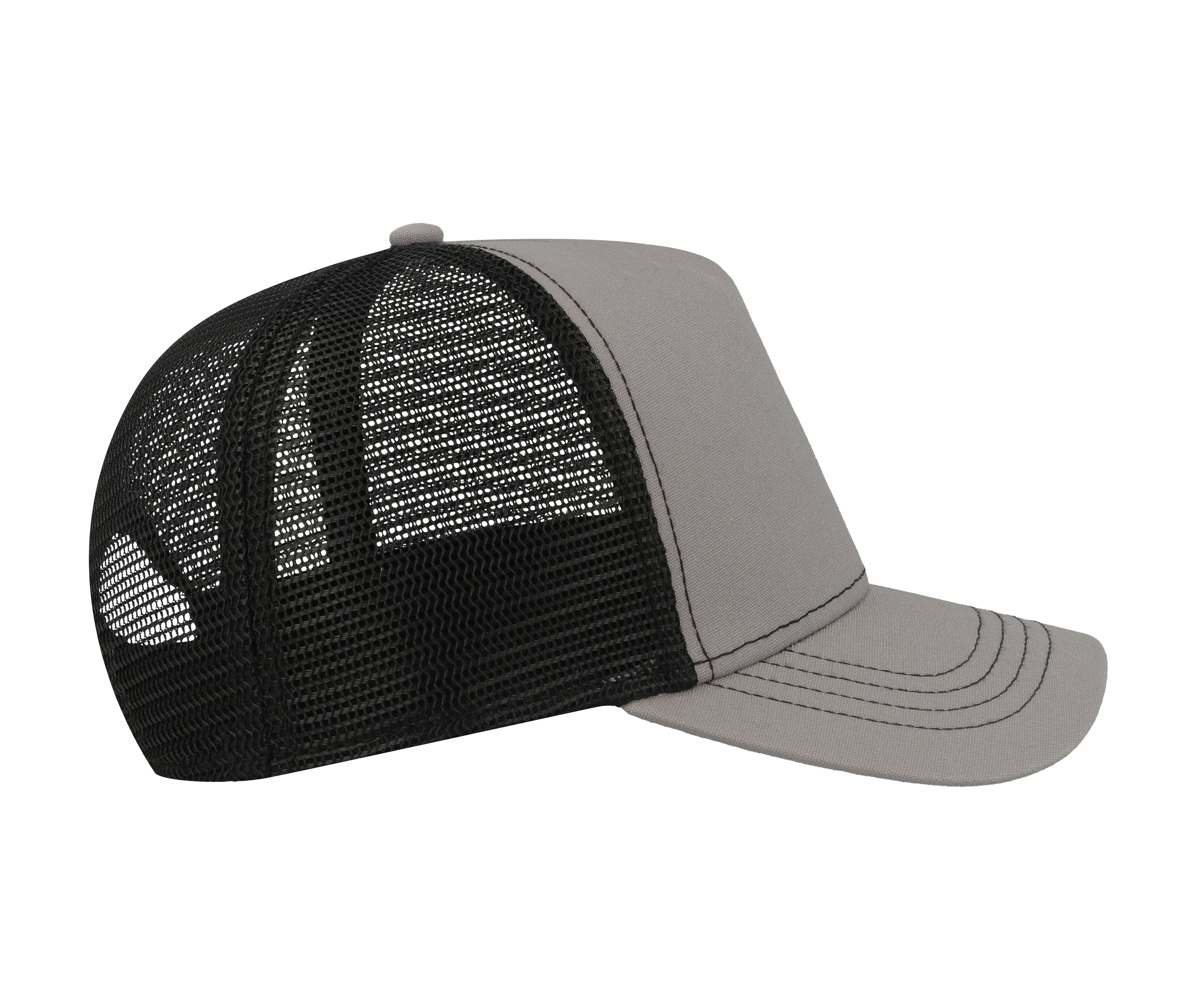 Casquette Rapper en Coton Canvas - Grey/black