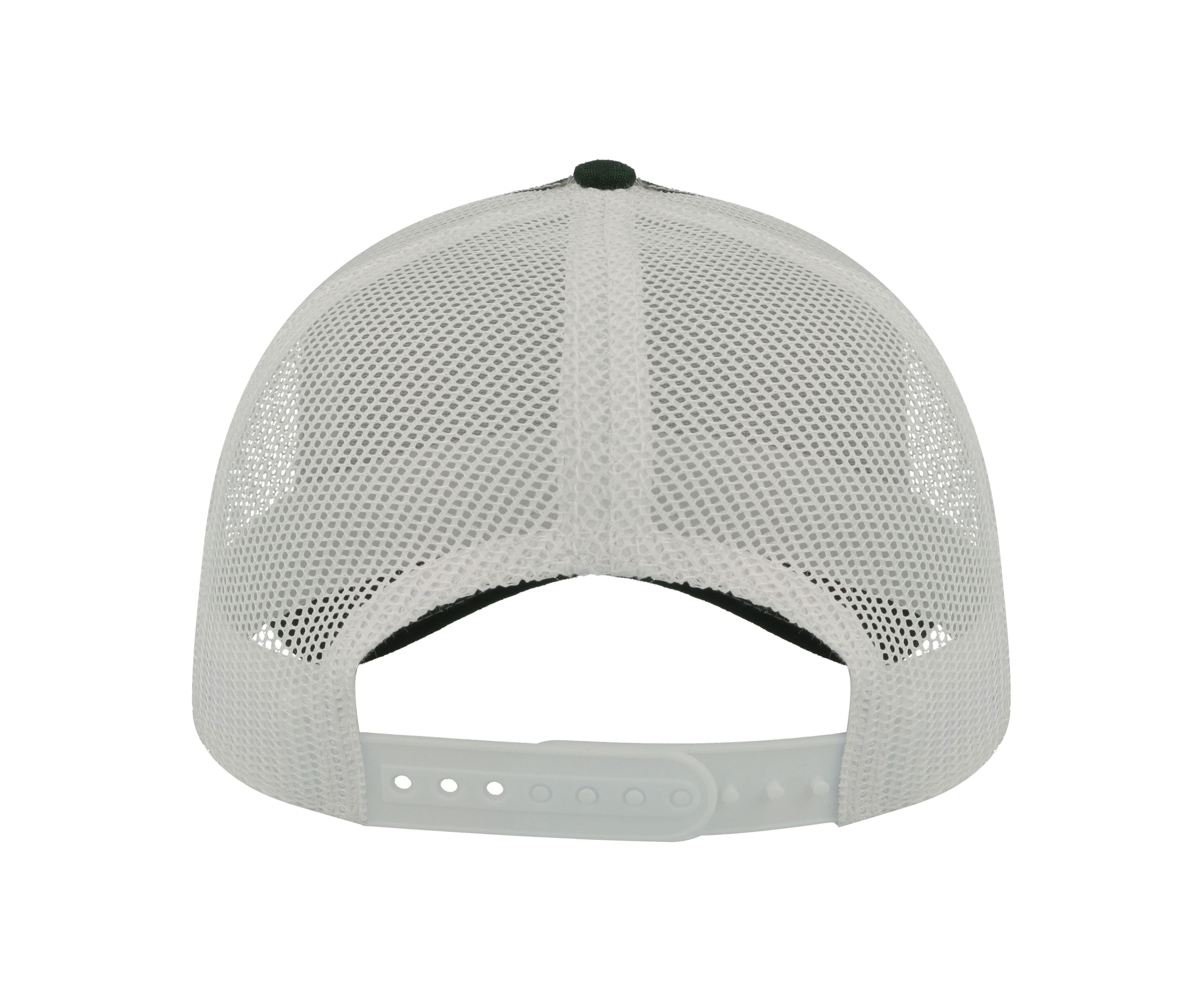 Casquette Rapper en Coton Canvas - Bottle Green/white