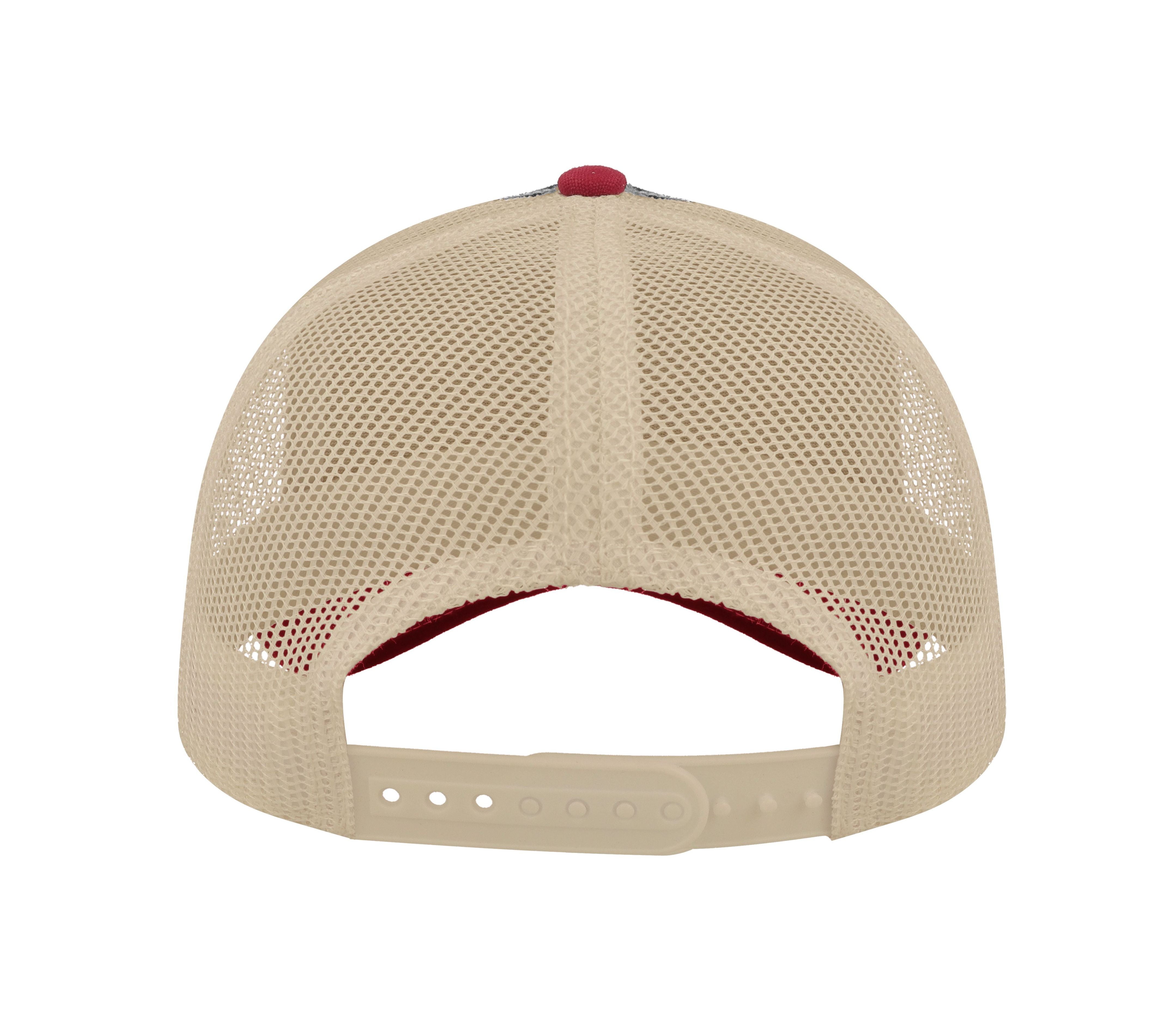 Casquette Rapper en Coton Canvas - Navy/burgundy/beige