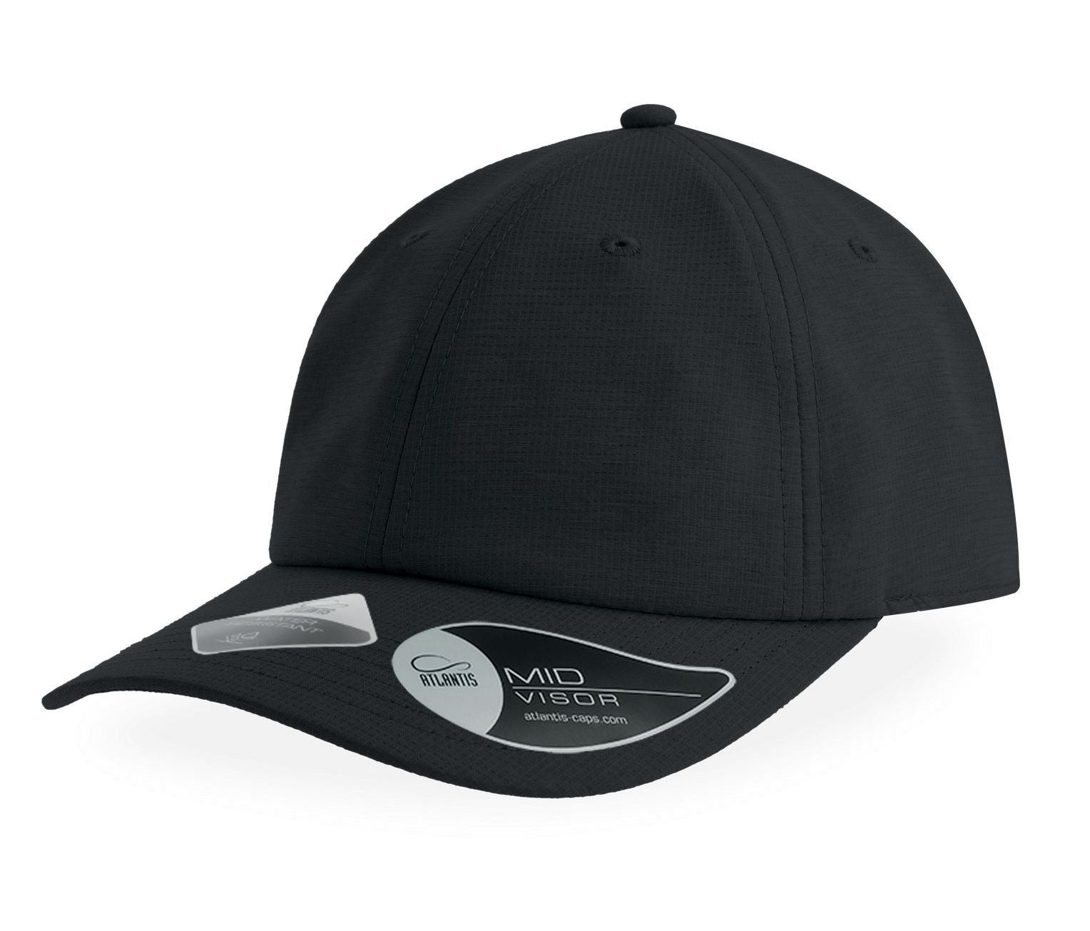 Casquette 6 Pans Mid Visor - Black