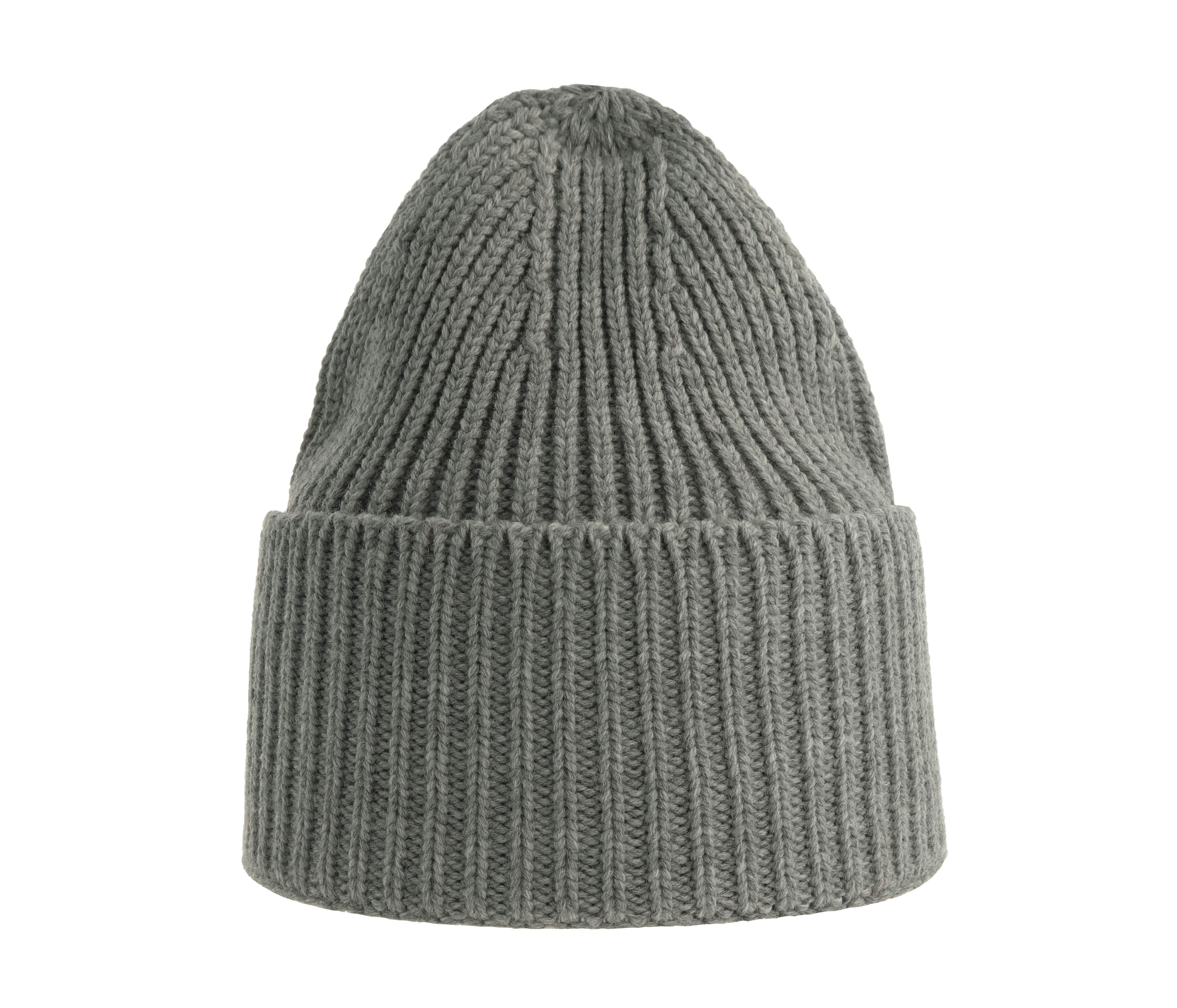 Bonnet en Tricot Épais - Light Grey Melange