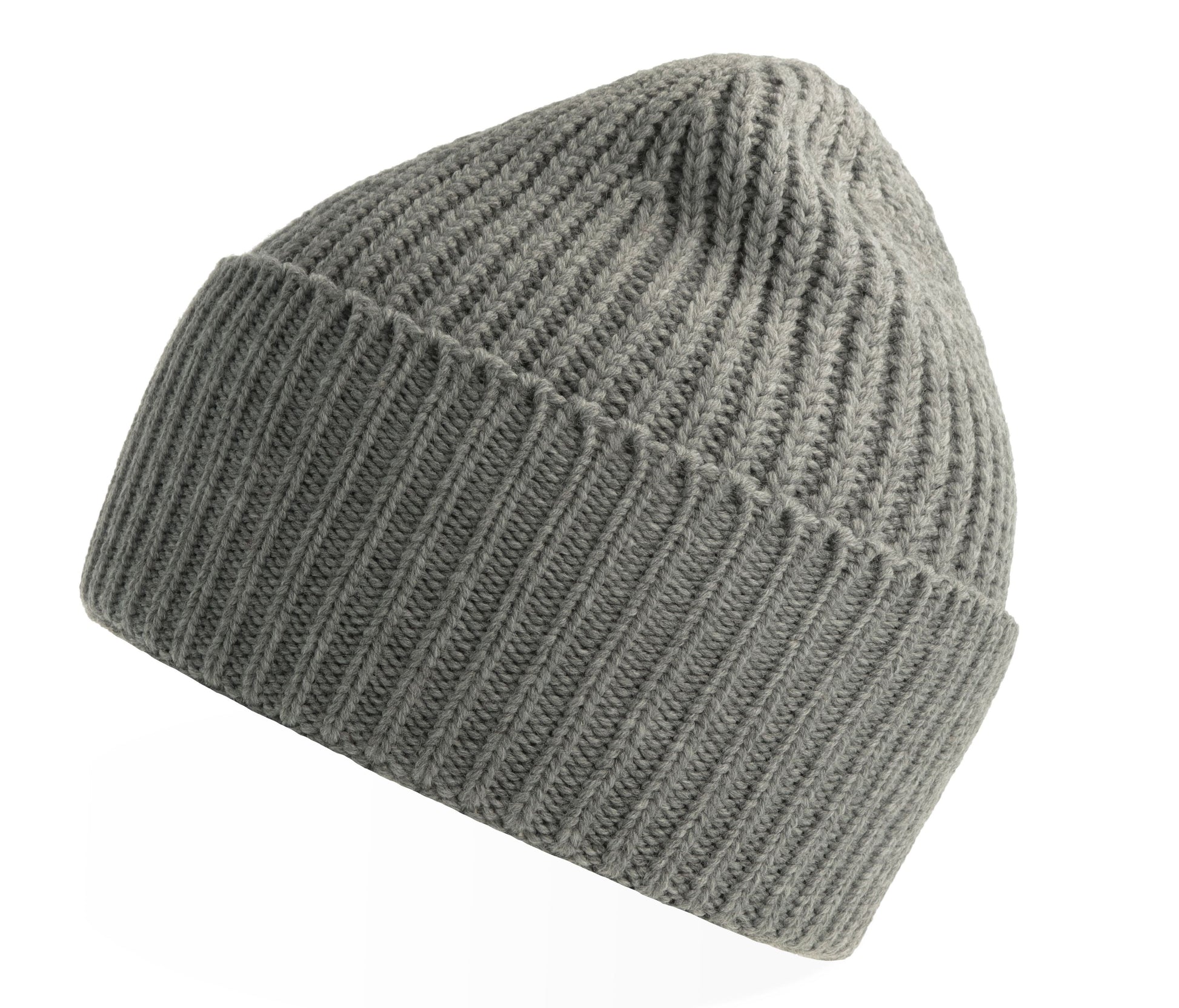 Bonnet en Tricot Épais - Light Grey Melange