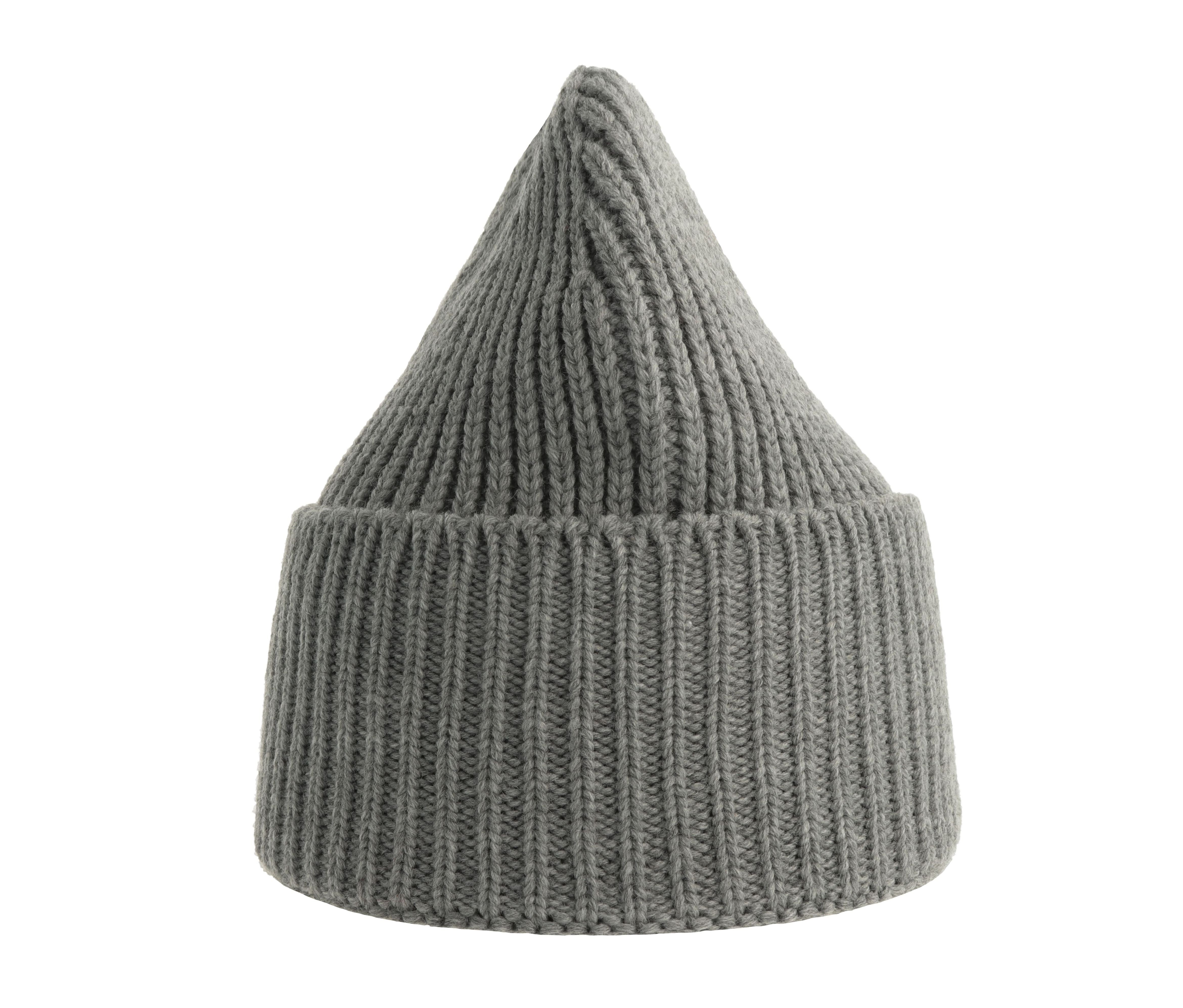 Bonnet en Tricot Épais - Light Grey Melange
