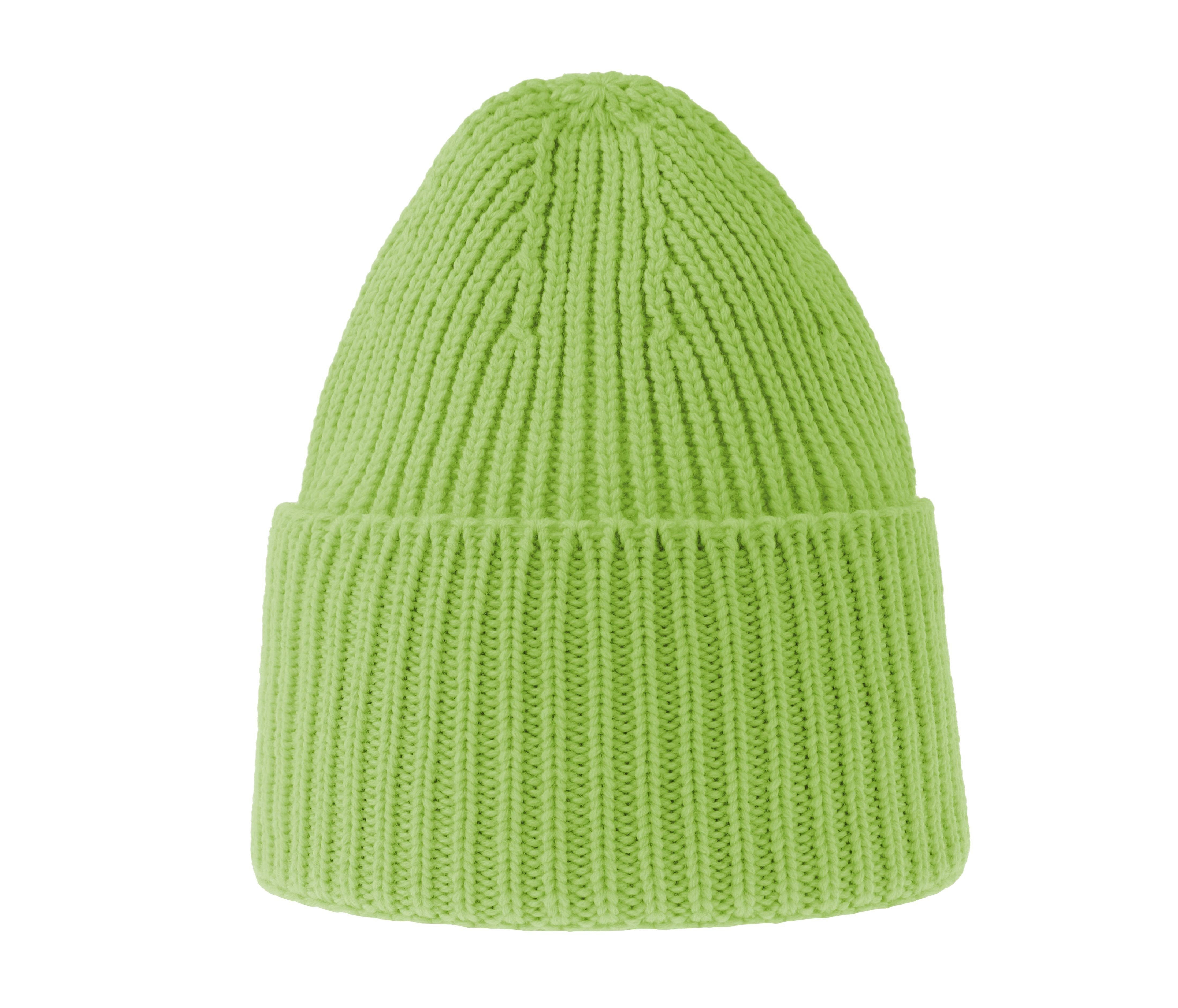 Bonnet en Tricot Épais - Acid Green
