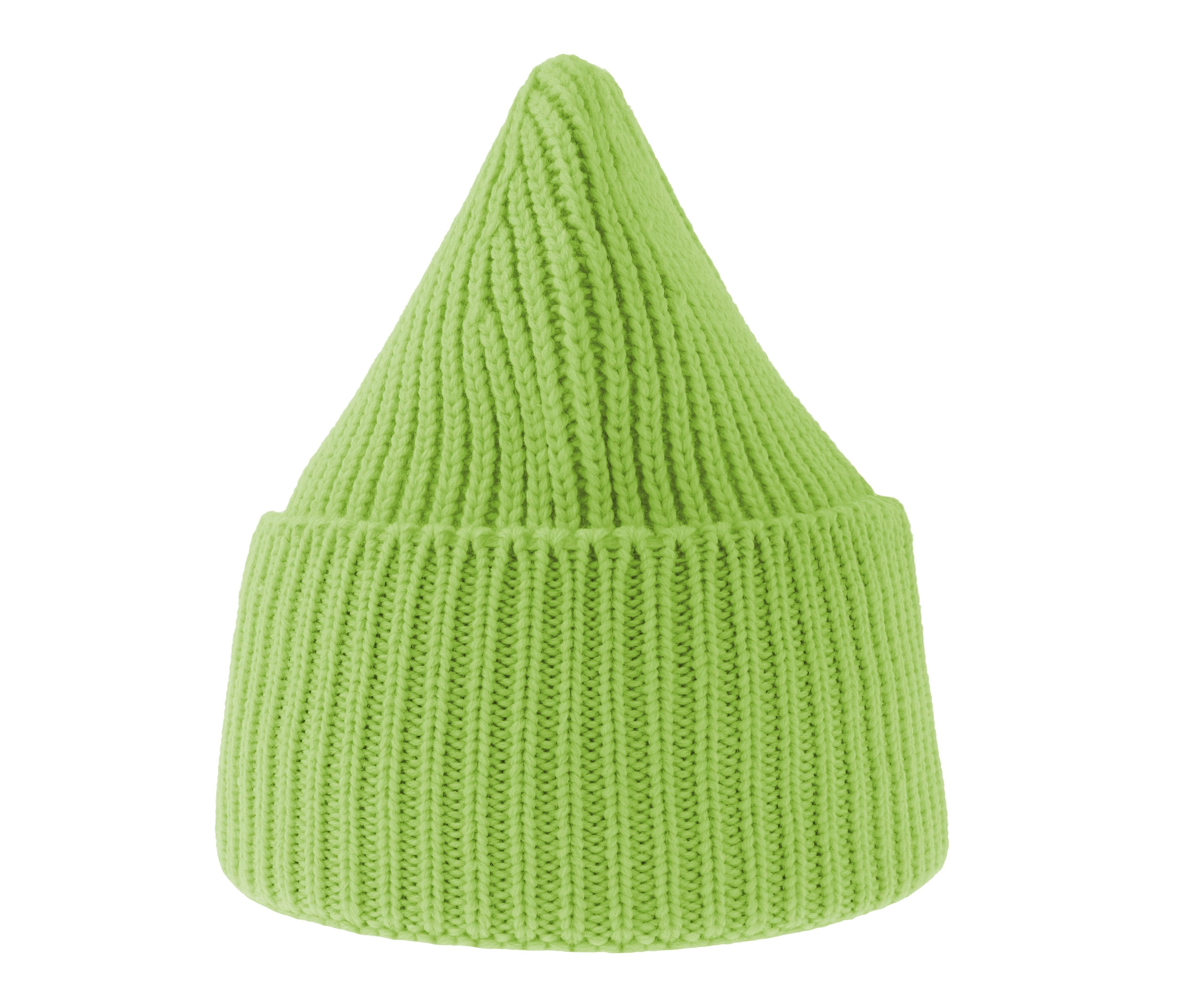 Bonnet en Tricot Épais - Acid Green