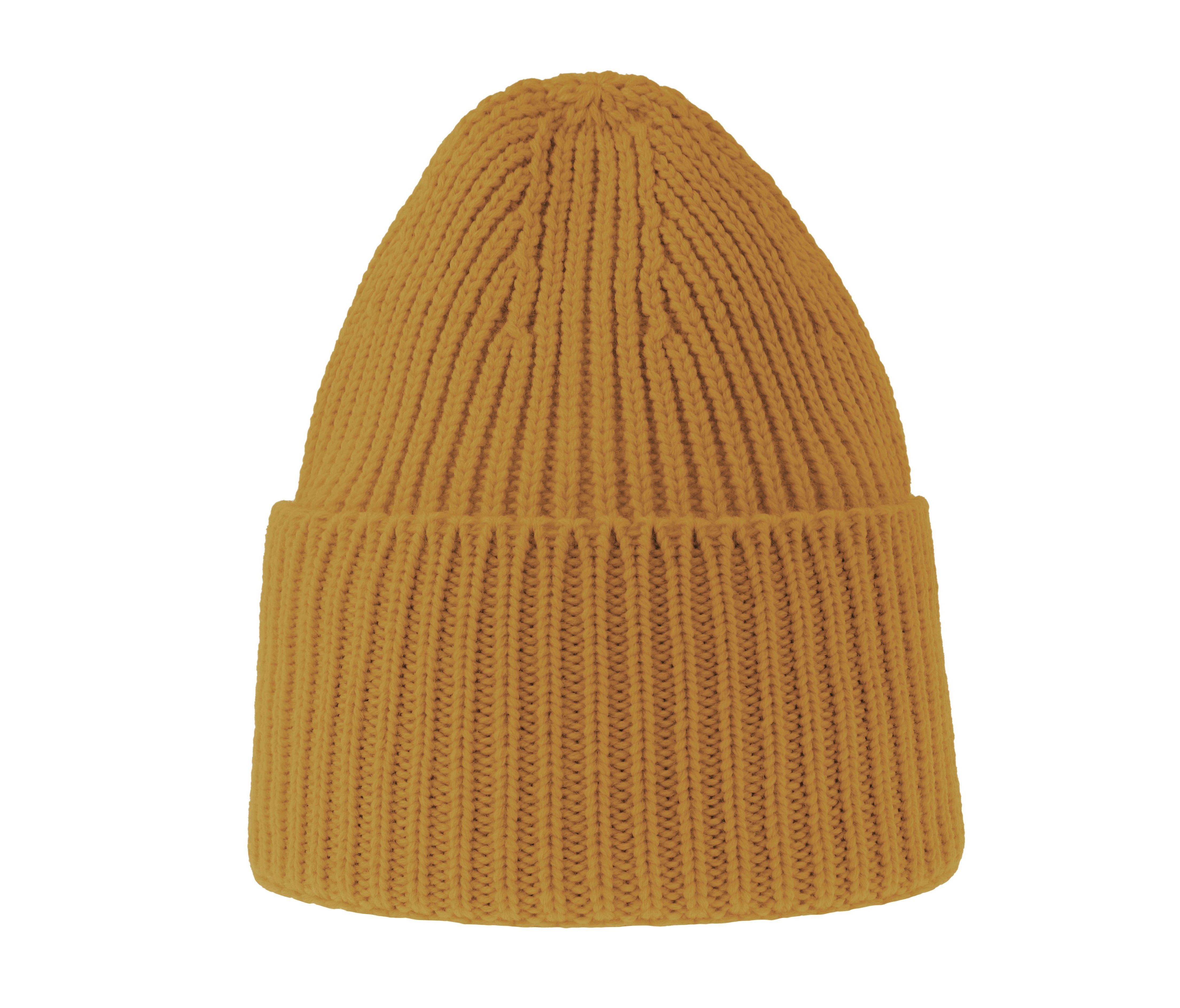 Bonnet en Tricot Épais - Mustard