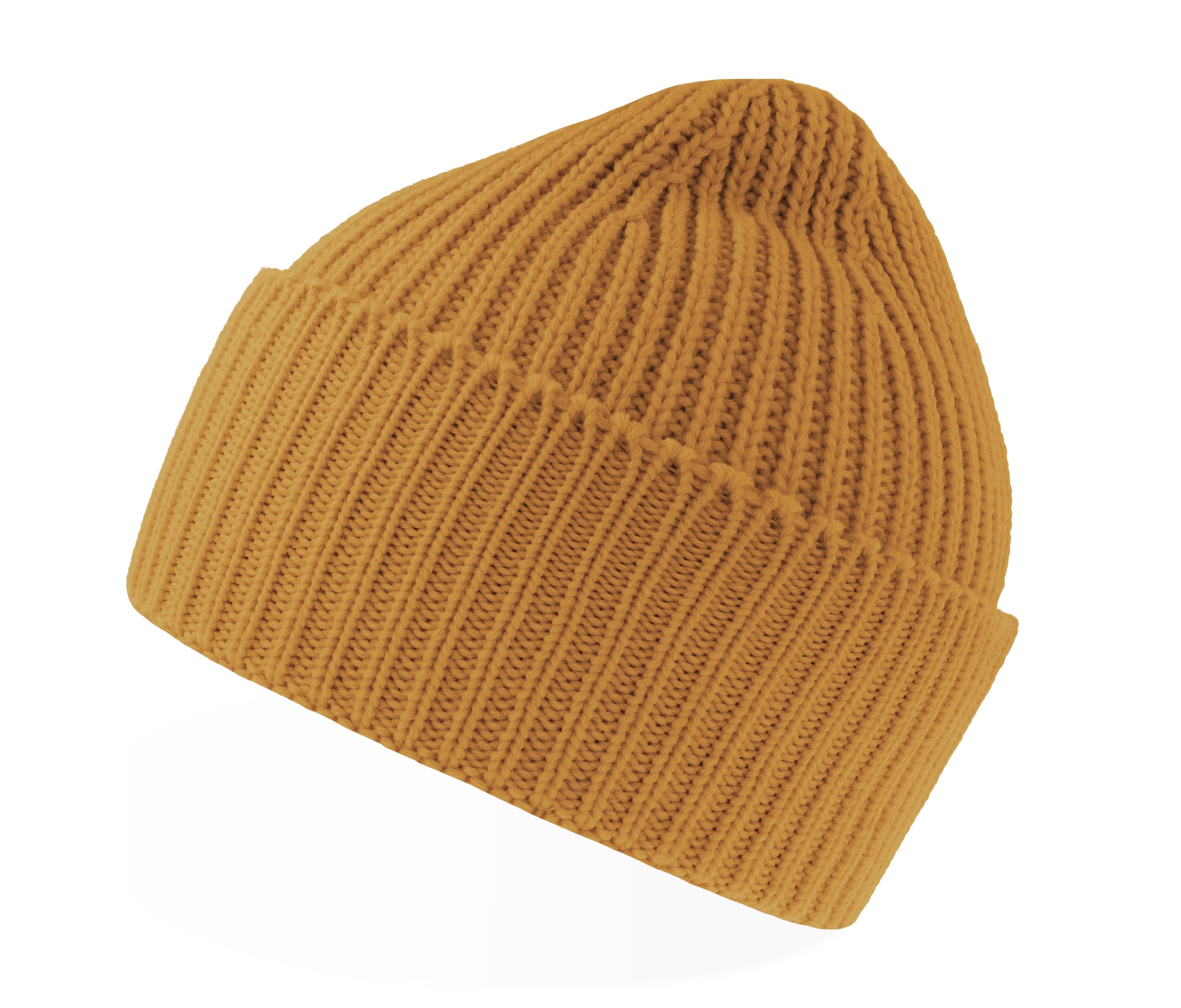 Bonnet en Tricot Épais - Mustard