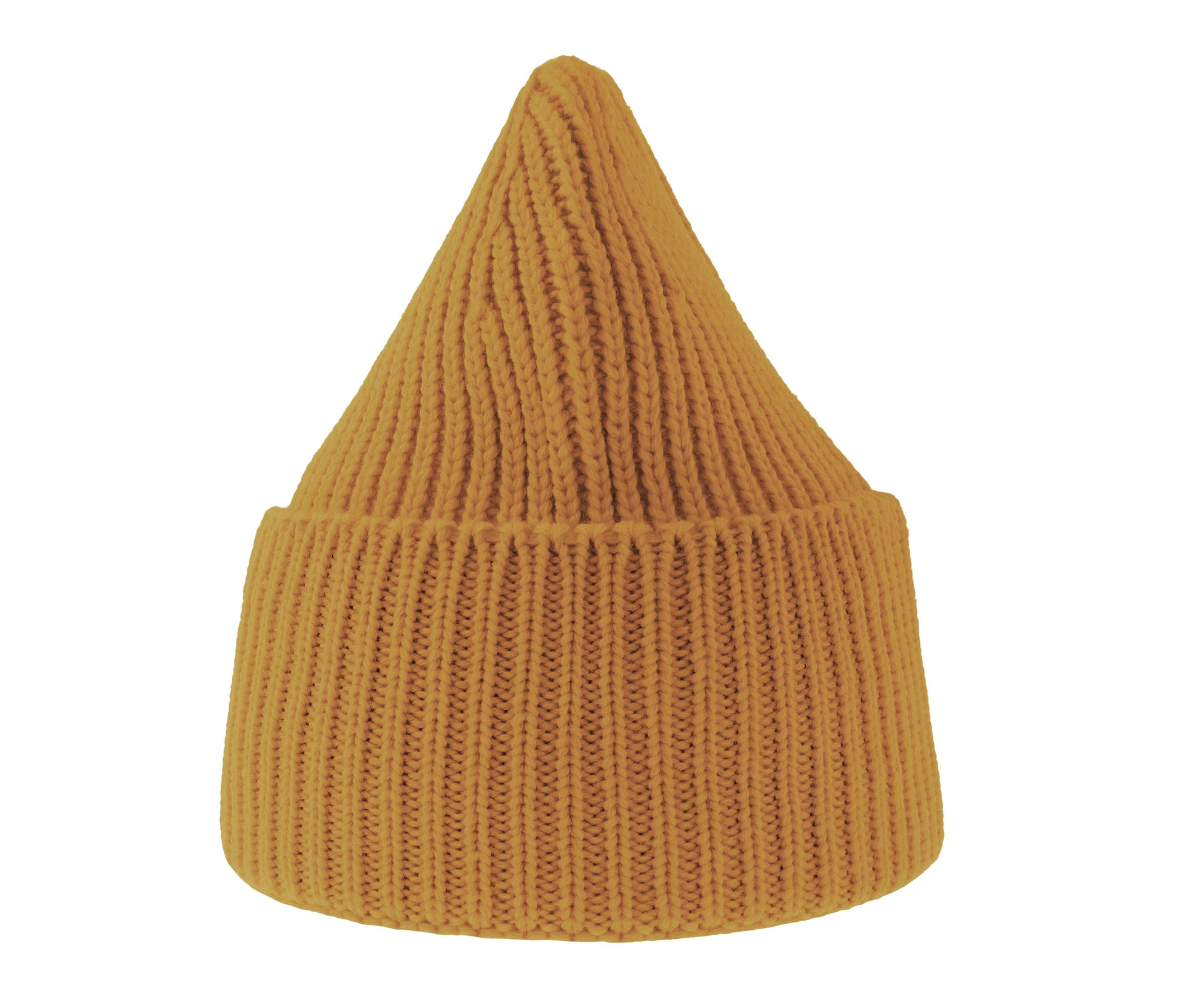 Bonnet en Tricot Épais - Mustard