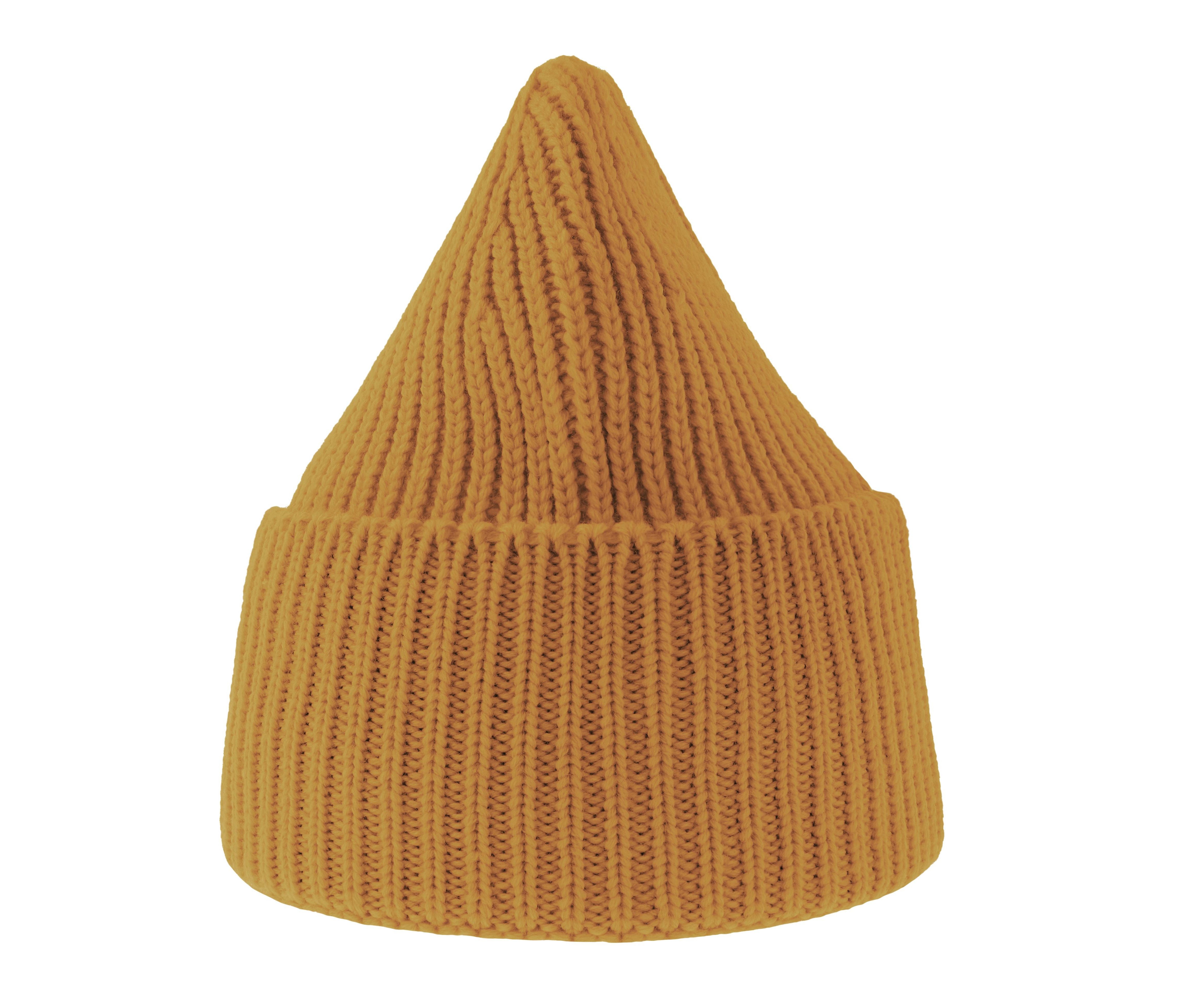 Bonnet en Tricot Épais - Mustard