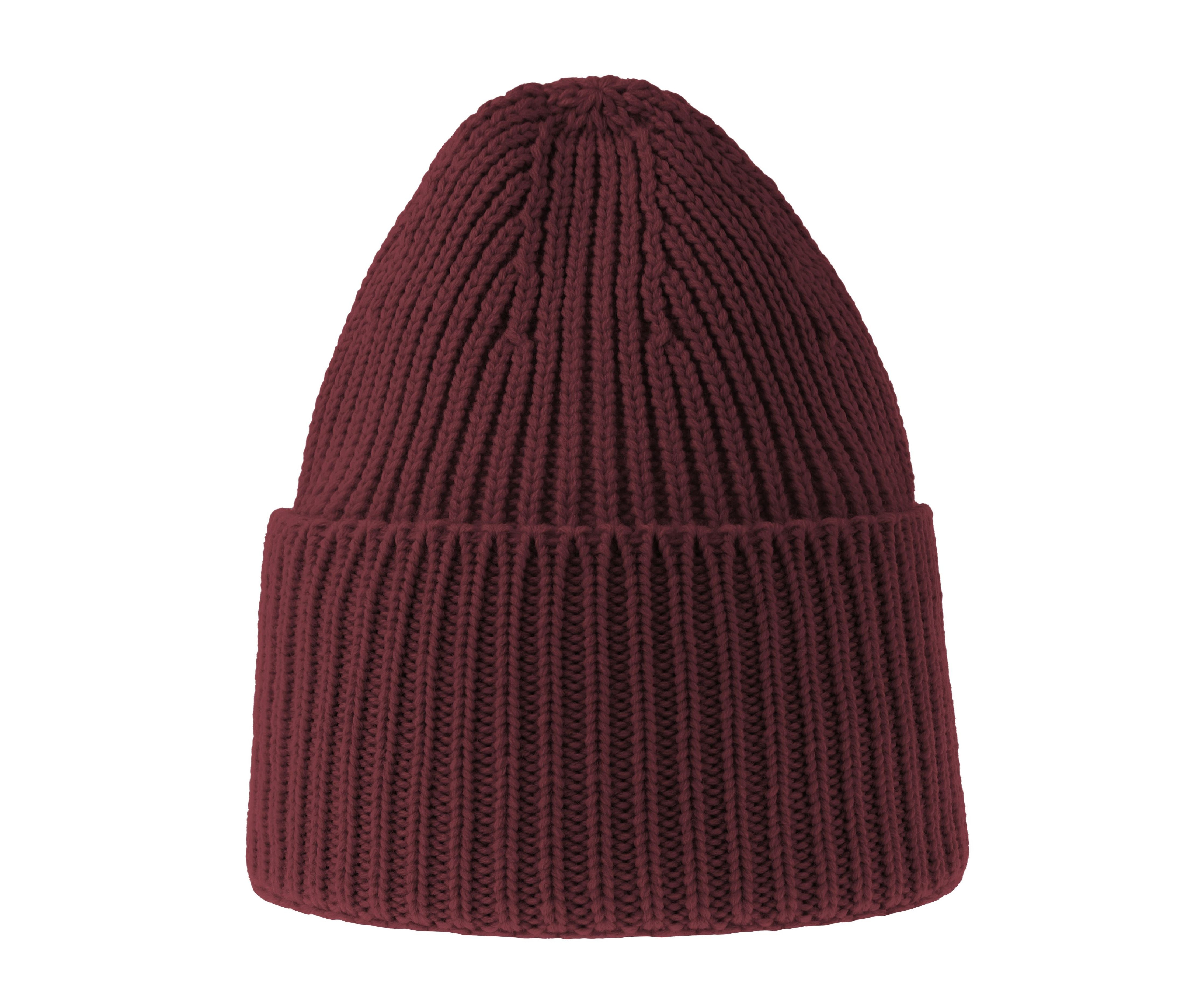 Bonnet en Tricot Épais - Burgundy Melange