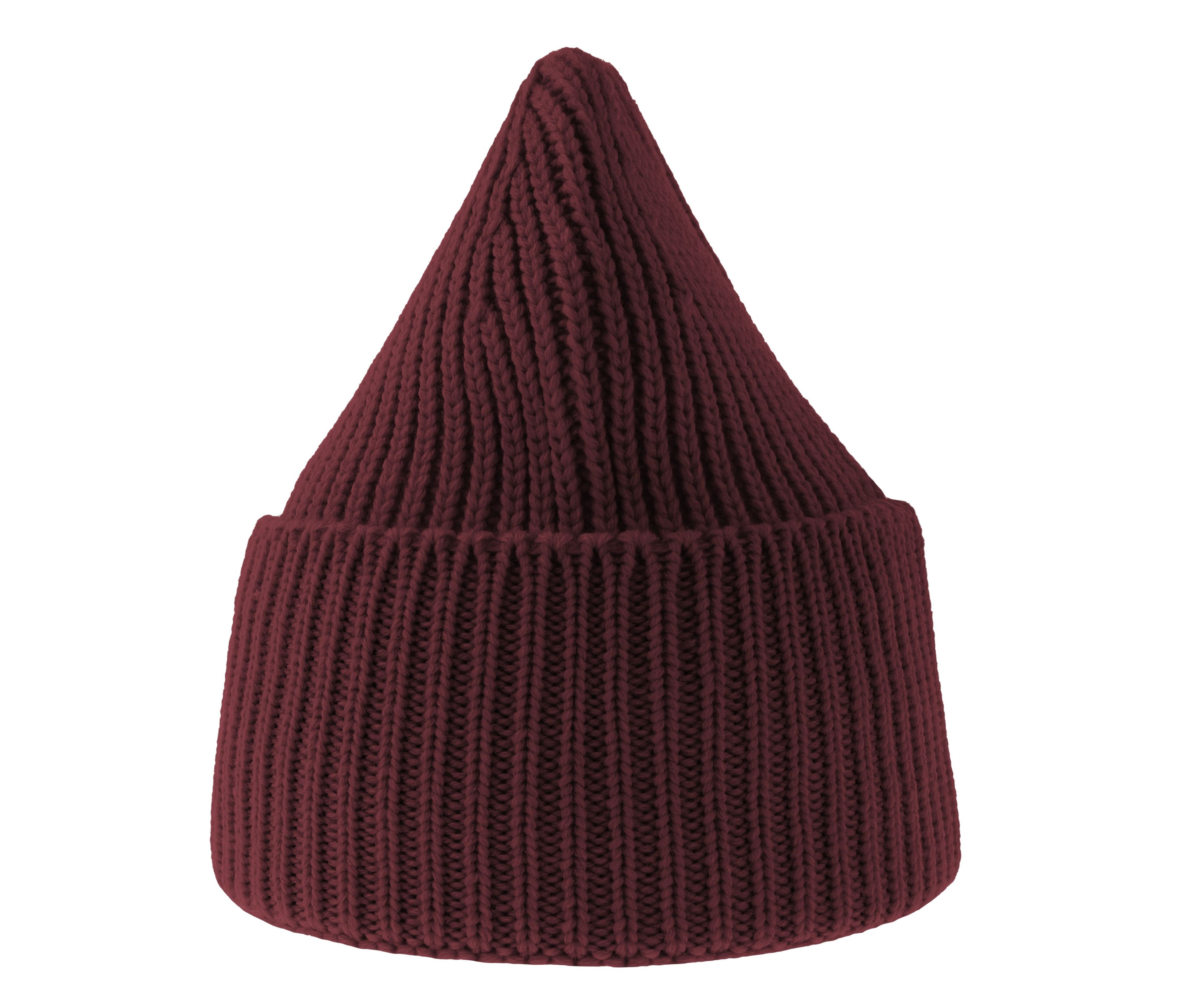 Bonnet en Tricot Épais - Burgundy Melange