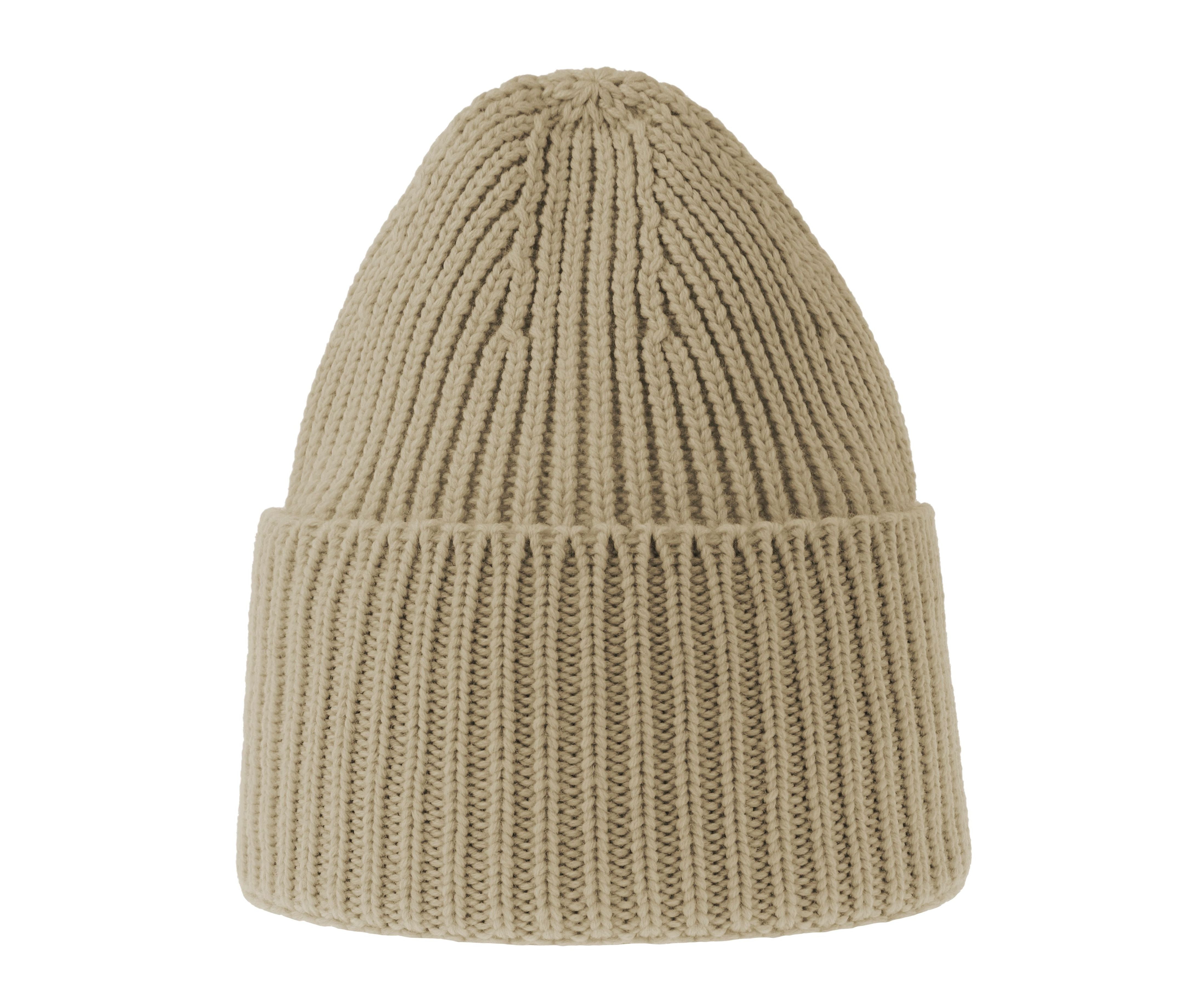 Bonnet en Tricot Épais - Beige