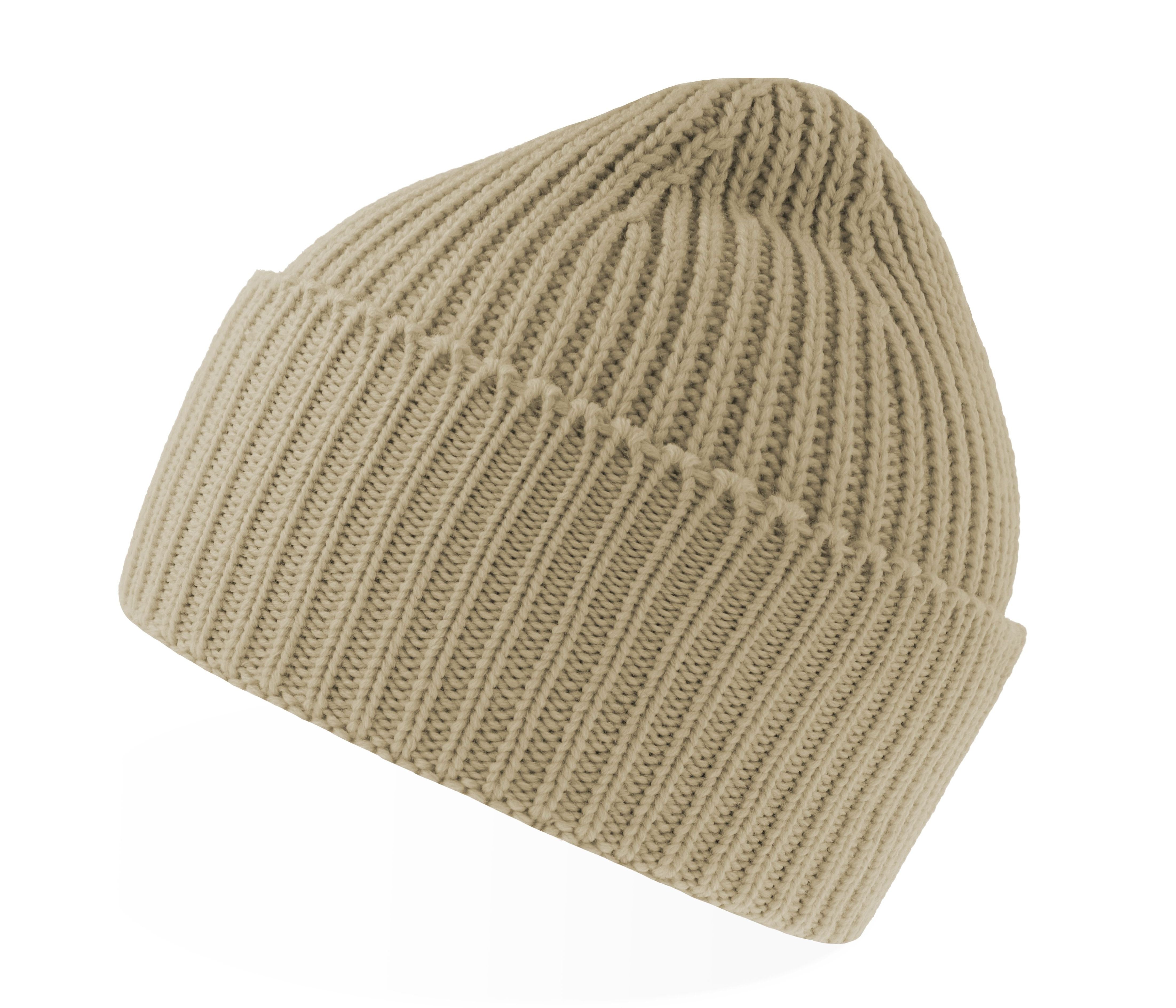 Bonnet en Tricot Épais - Beige