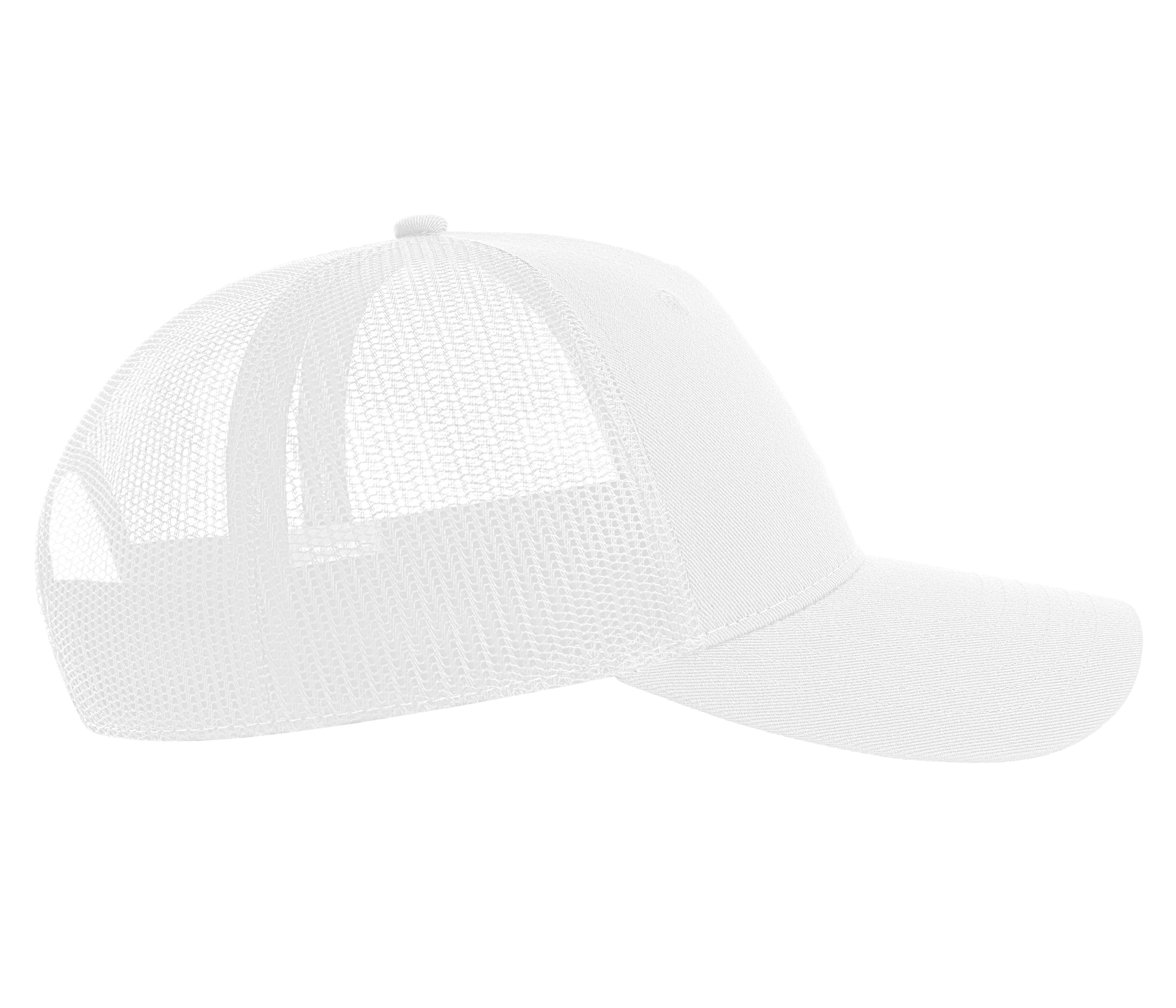 Casquette Trucker 5 Pans - White / White